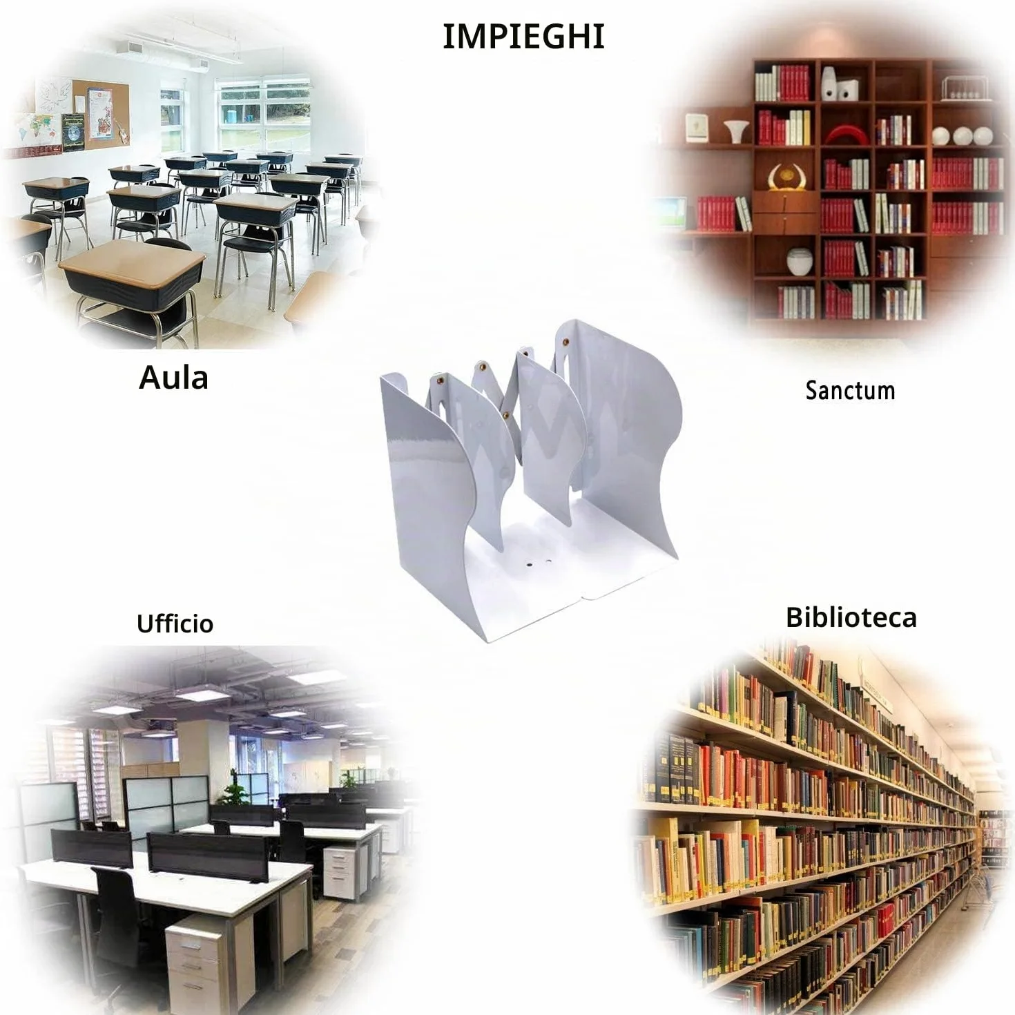 Qualsen 2 Pezzi Fermalibri in Metallo Antiscivolo Regolabile, Per Casa Ufficio Scuola Reggilibri (Nero, Può Essere Esteso Fino a 50 cm) | 2 Pezzi Espandibile 50CM Ferma libri per Libreria, Uffici, Scuole, Soggiorni, Librerie e Biblioteche, Resistente
