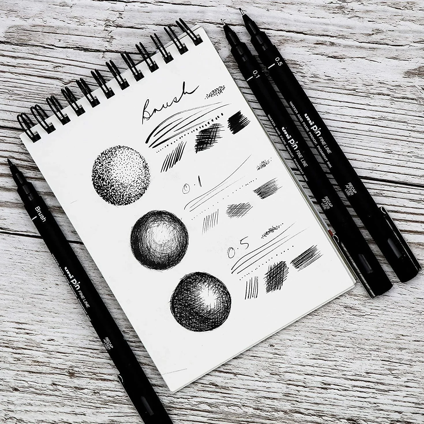 Uni Pin Fineliner Penna Disegno 0.03mm Nero Scatola da 12