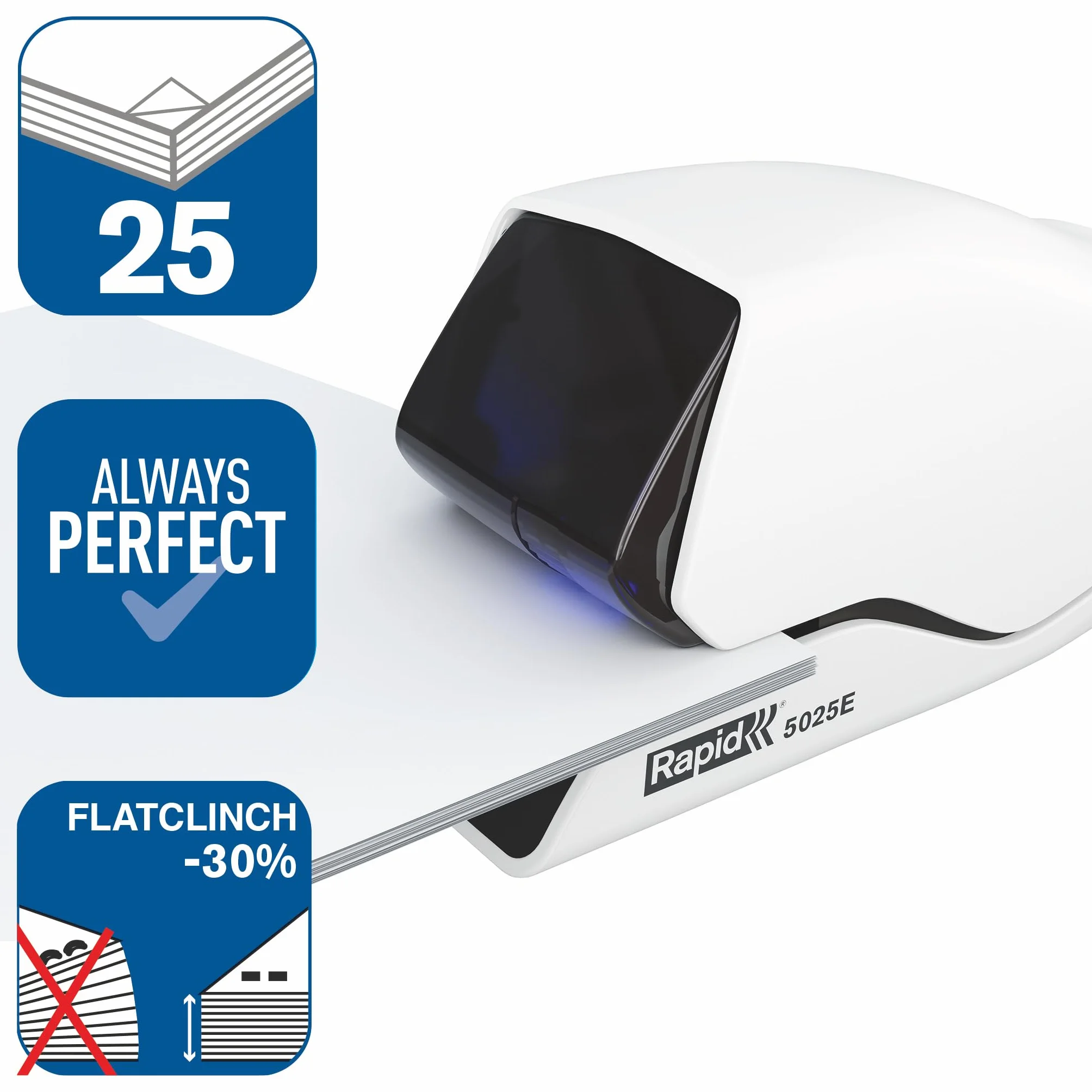 RAPID 5025e SUPREME - cucitrice elettrica - 25 fg - Bianco - 25095200