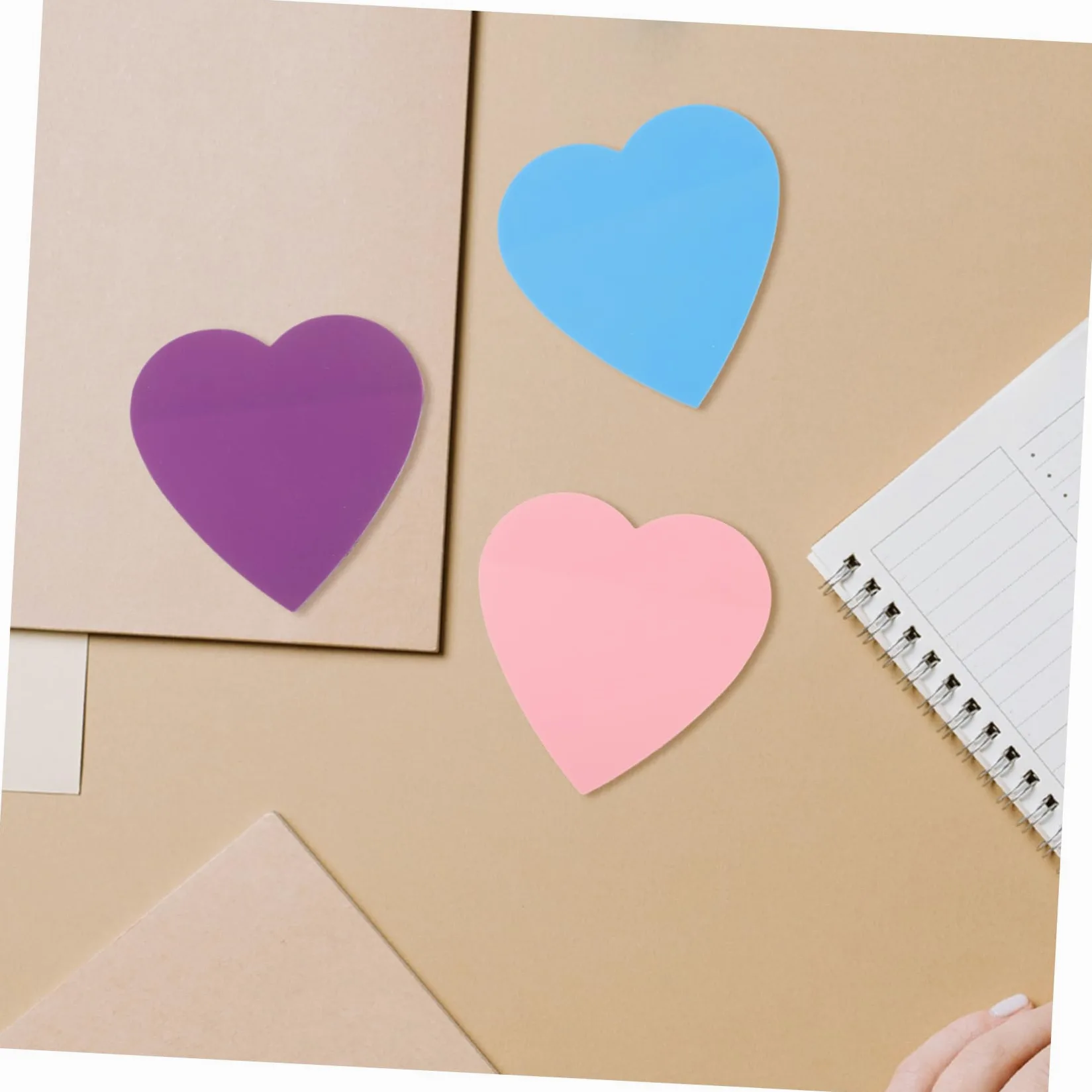 Angoily 3 Pezzi Note d'amore blocco note alla rinfusa pastello Memo Pad scuola Forniture adesivi per appunti dell'ufficio adesivo per appunti autoadesivo taccuini autoadesivi carta