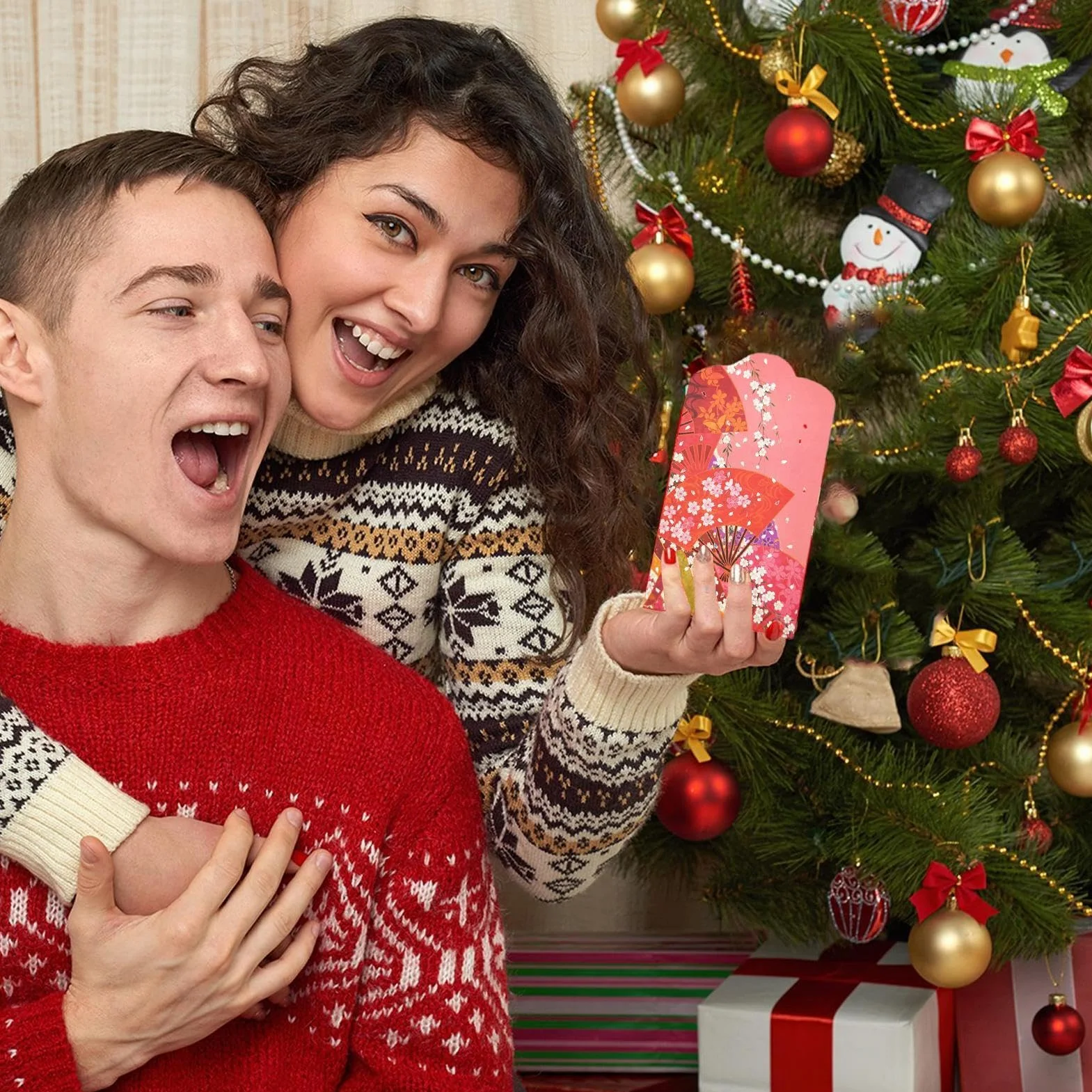Buste rosse Capodanno cinese porta soldi giapponese 2025 pacchetto matrimoni