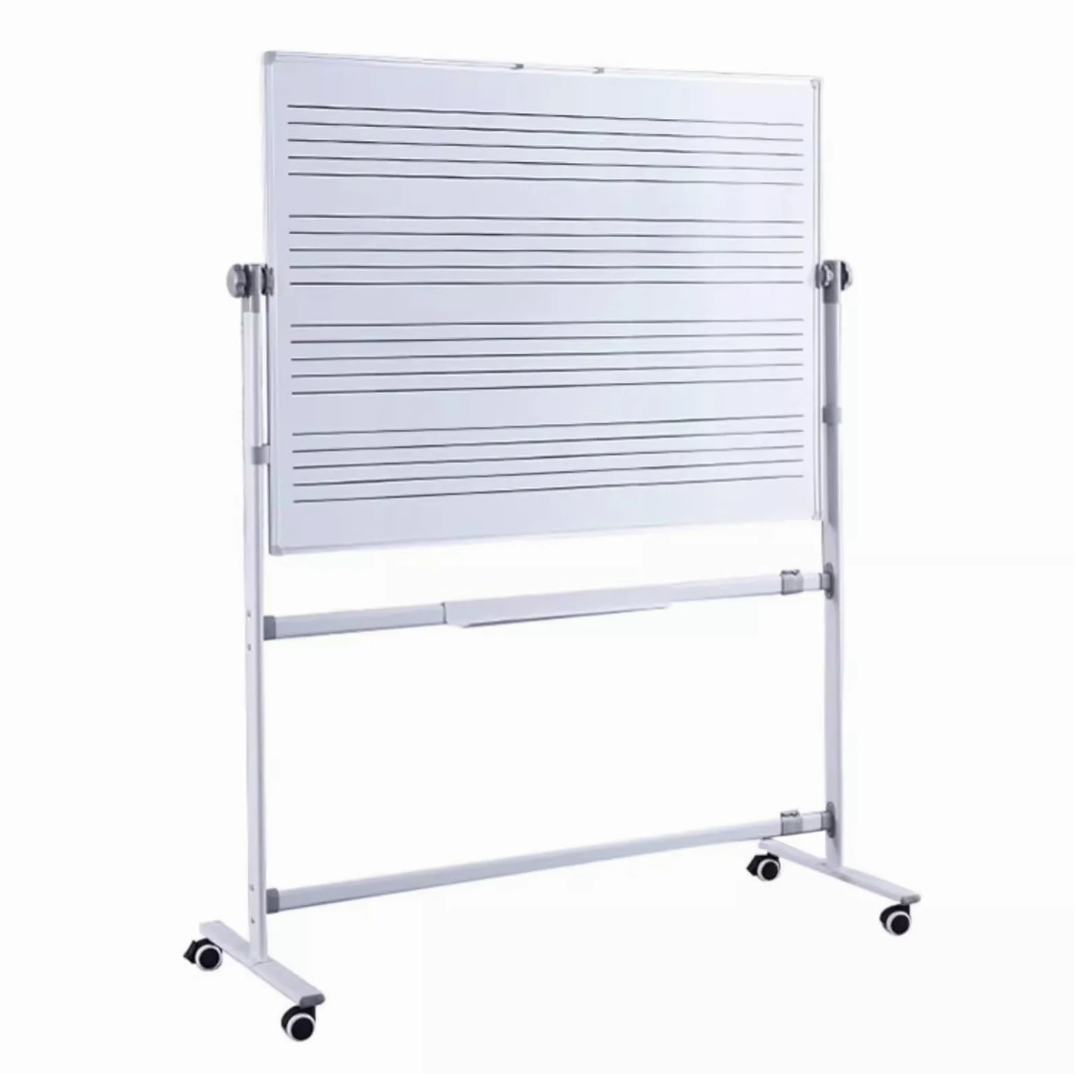 Lavagna Mobile Grande Lavagna cancellabile a Secco per Staff Musicale 48 x 36 Pollici Lavagna Magnetica bifacciale su Ruote per casa, Ufficio, Aula, Scuola