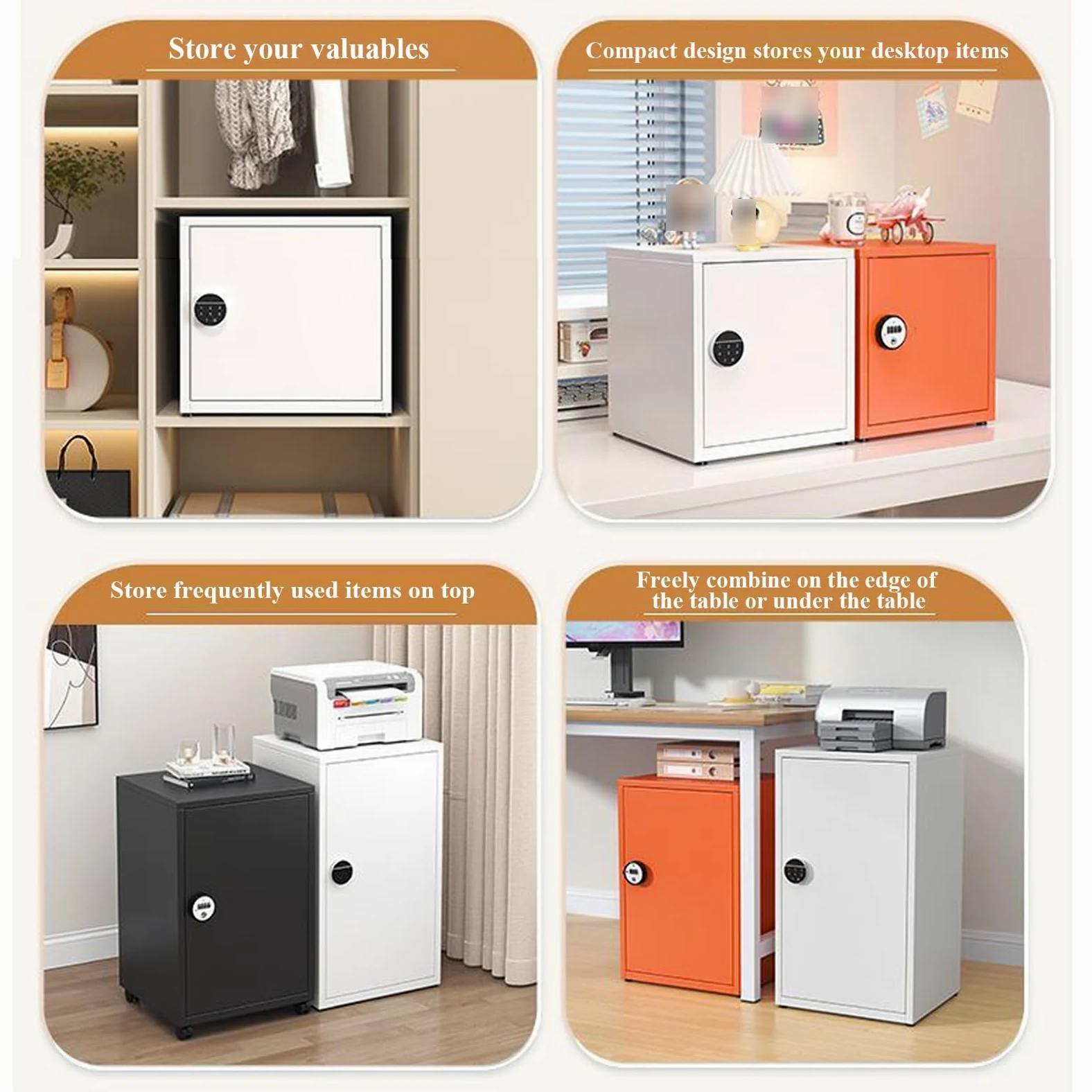 Casseforti Elettroniche per Ufficio con Tastiera Digitale E Ripiano, Casseforti con Codice per Ufficio, Sicurezza Domestica(Style 1)