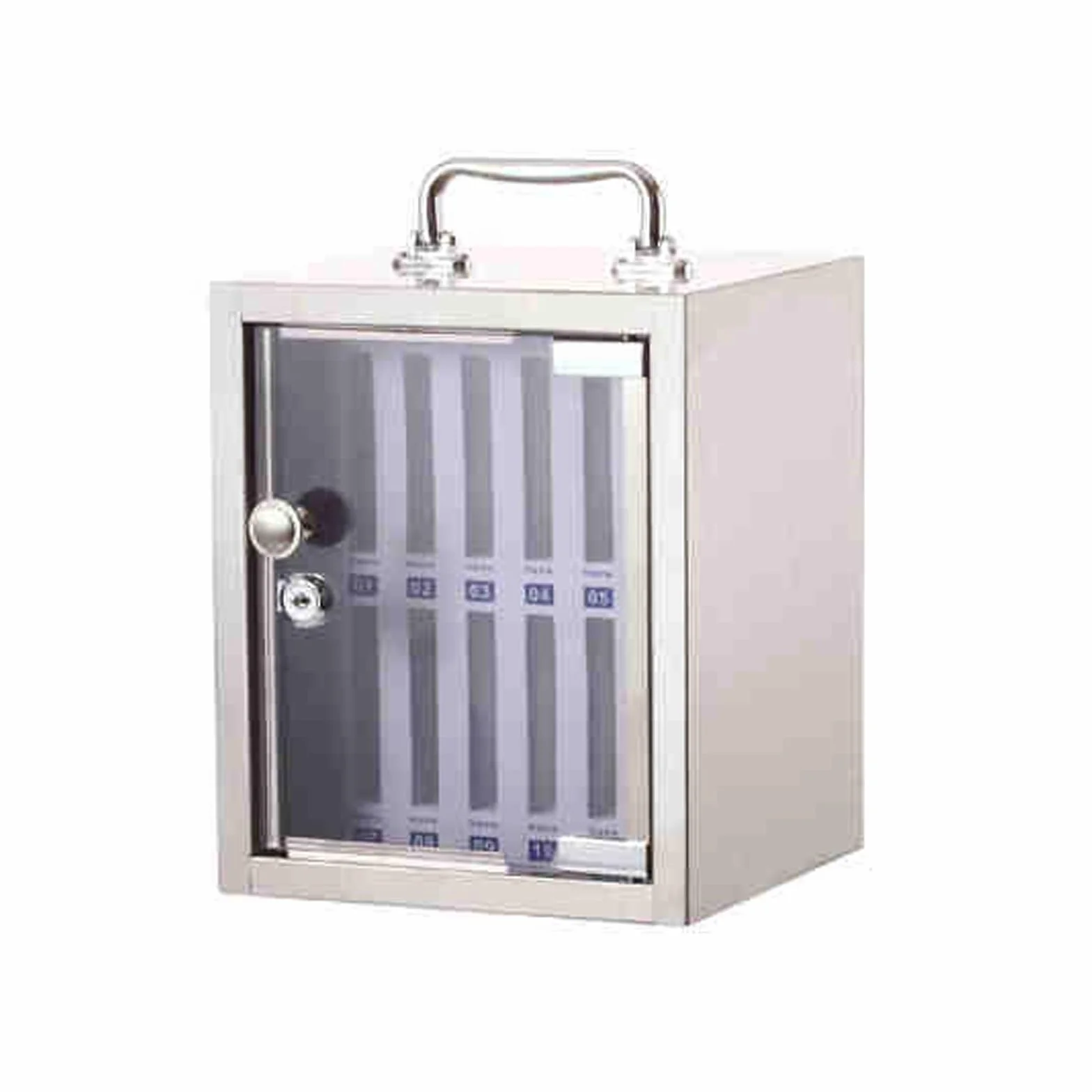 Supporto da parete per telefono cellulare in acciaio inox con 12 slot e serratura per riporre il telefono cellulare in classe con manico liscio