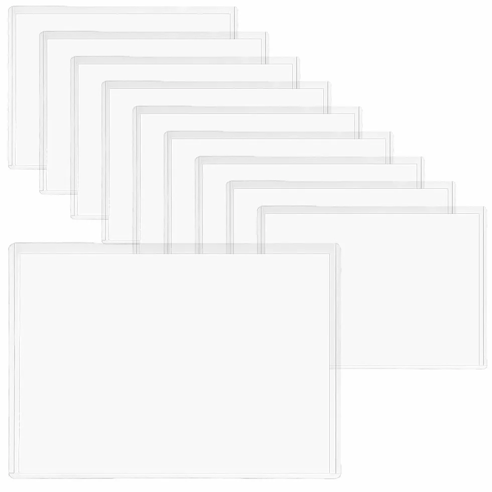 Copertine per Raccoglitori PVC, Confezione da 10 pezzi Custodia Rigida Tipo A3, Raccoglitore per presentazioni, Copertina per Fogli di Protezione, PVC Copertura, Trasparente, Finitura Lucida
