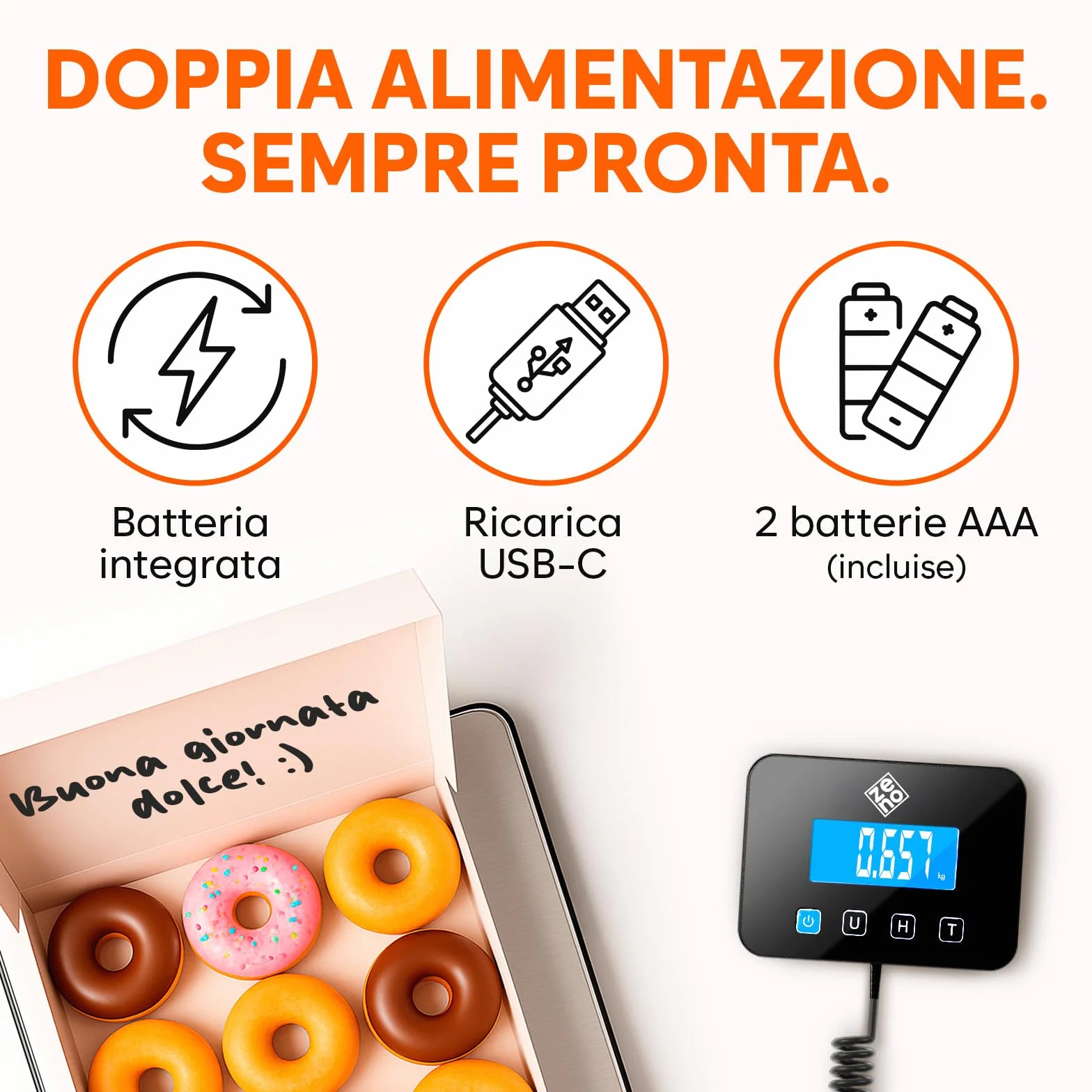 Bilancia Professionale 200 kg/10 g Pesa Pacchi Alta Precisione Funzione Hold Tara Argento