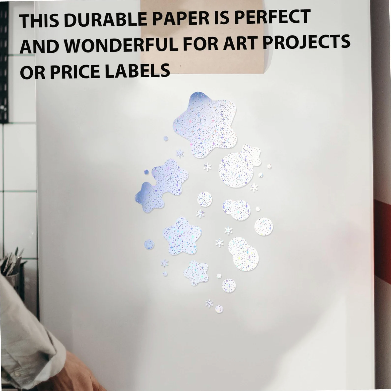 20 Fogli Carta Olografica Autoincollante Stampabile Per Stampante Lucida Glitter Di Carta Da Costruzione Per Etichette e Decalcomanie