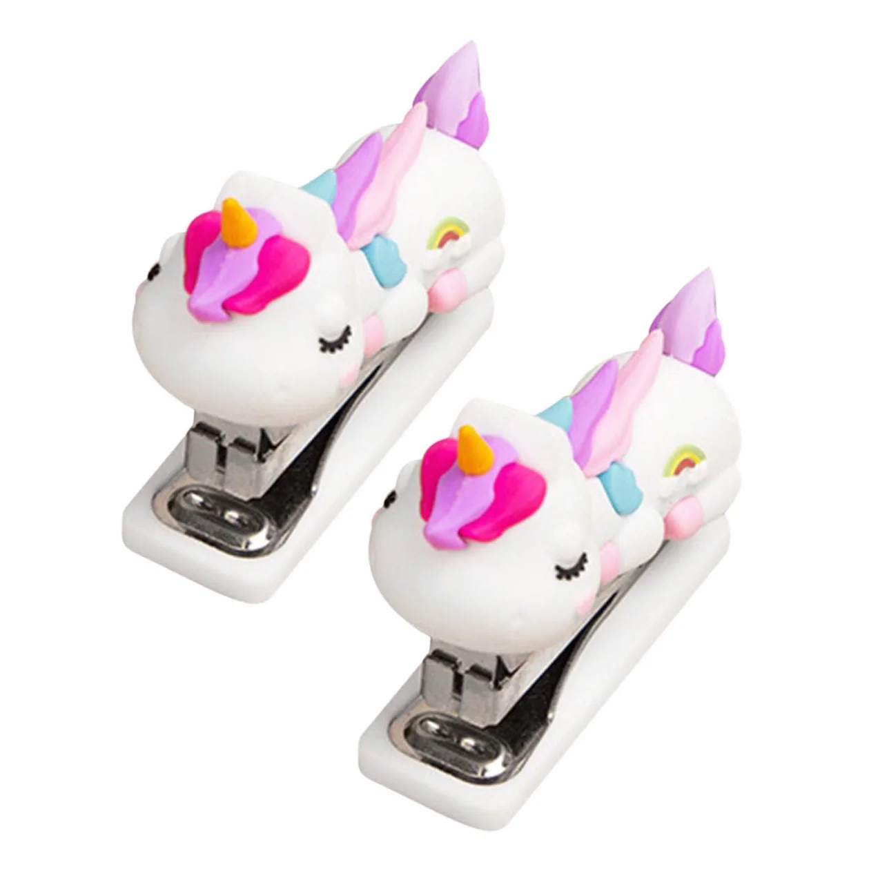 Operitacx 10pezzi Stapler Cartoon Cute Hand Stapler for Office Home School Lightweight Portable for Students Crafting