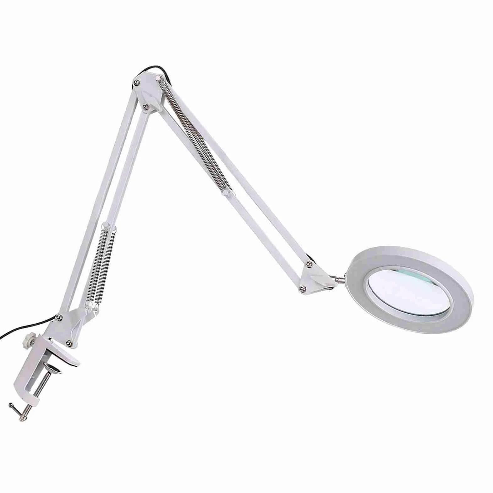 Lente d'ingrandimento 8X, lampada da scrivania a LED, lente d'ingrandimento illuminata USB con luce e morsetto regolabile, 3 modalità colore, luminosità regolabile per lettura per anziani
