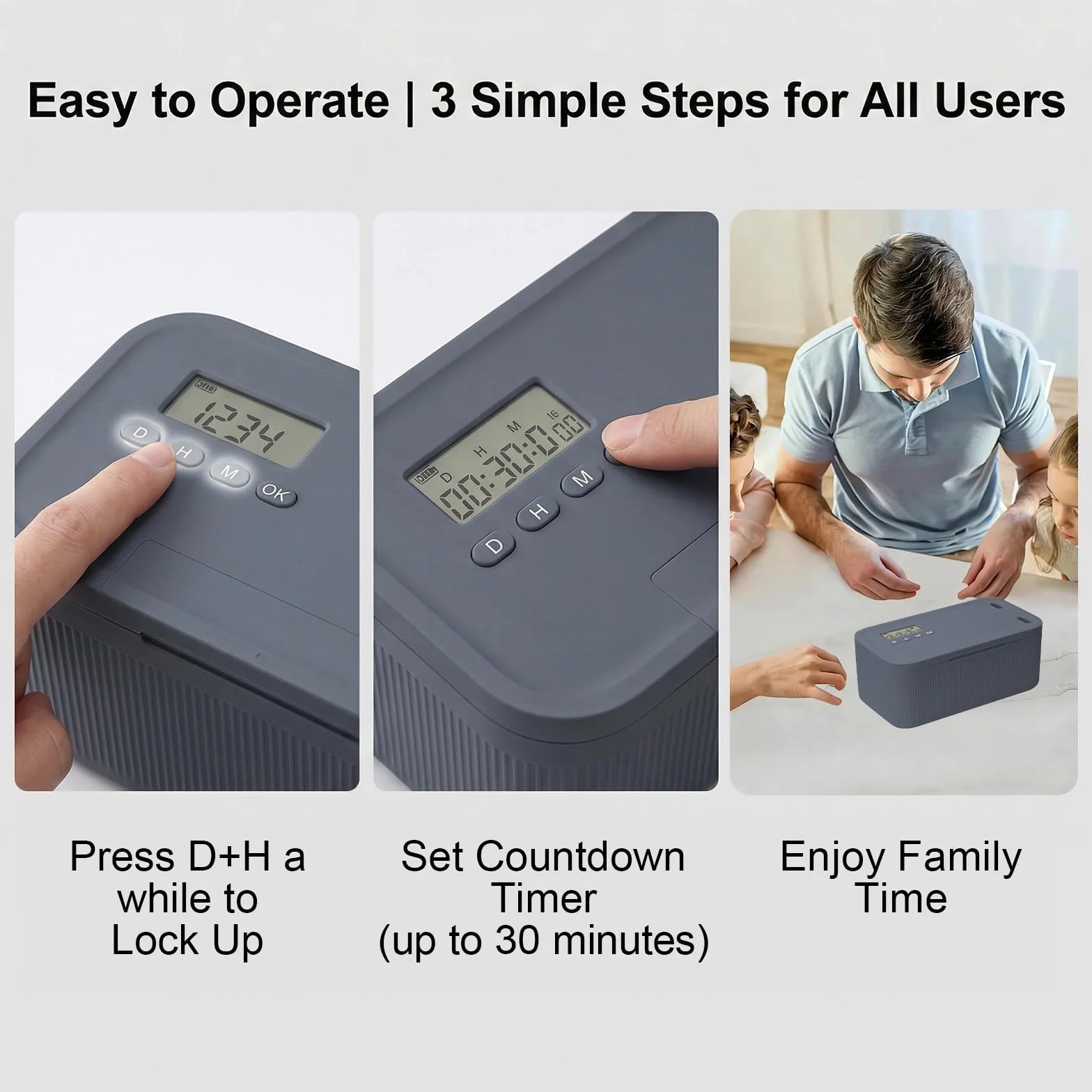 Safe Timed Lock Box, cassaforte per cellulare con timer, carcere cellulare, blocco del tempo, contenitore con 2 modalità di lavoro, gestione della dipendenza, scatole autodisciplina, per medicinali
