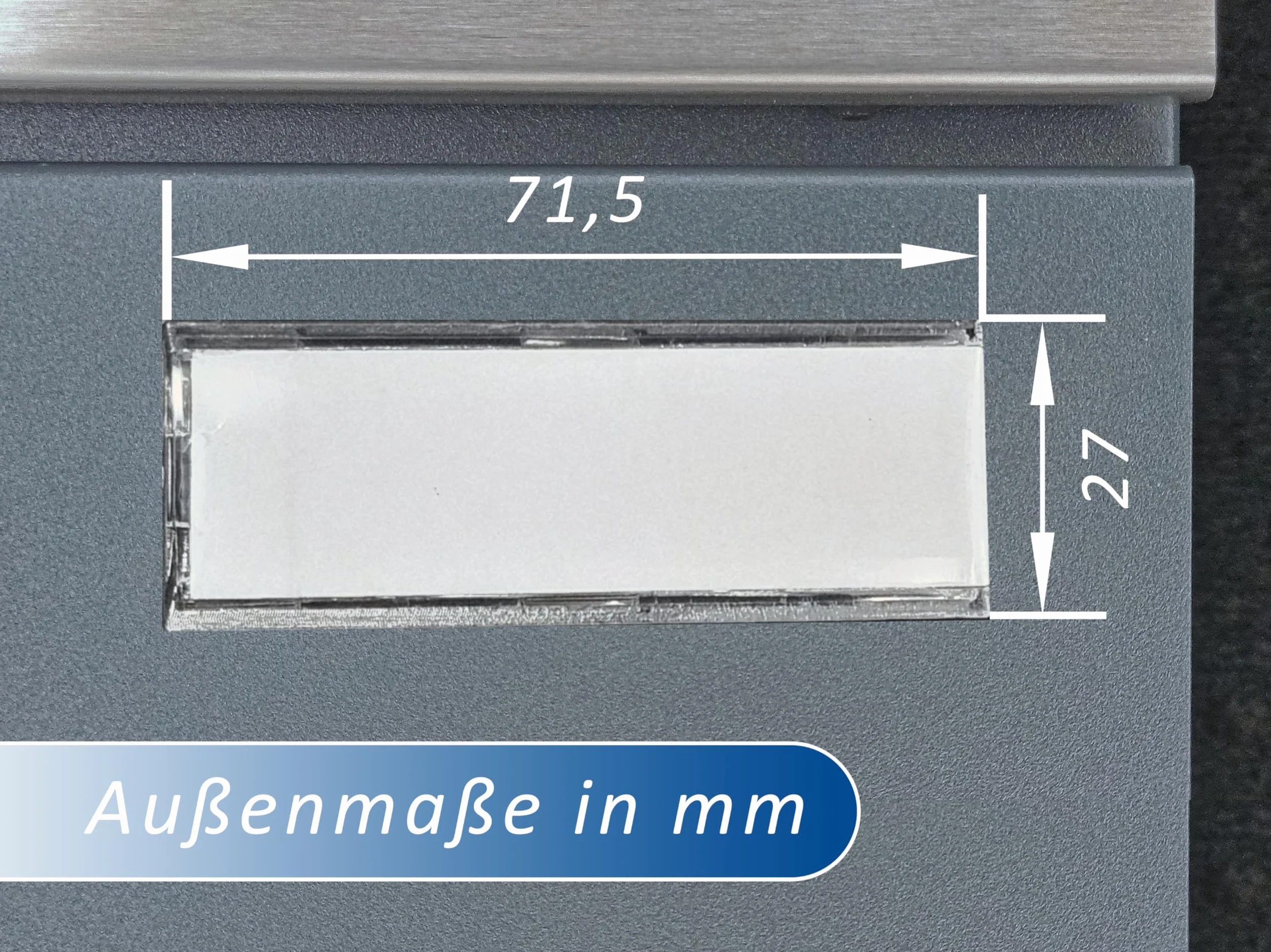 Targhetta per cassetta delle lettere trasparente 69,3 x 24,7 mm