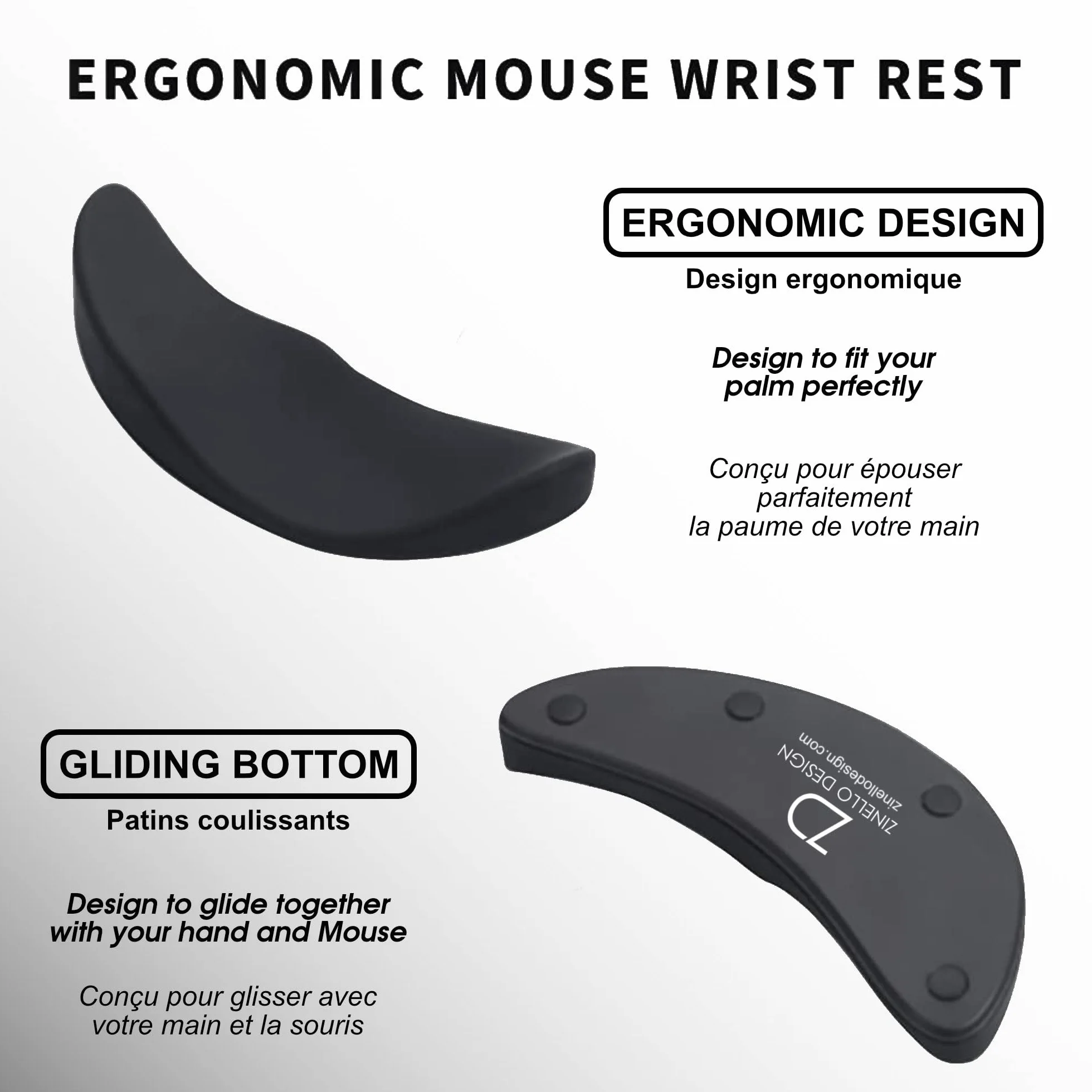 Poggiapolsi ergonomico per mouse e tastiera, cuscino supporto polso medico