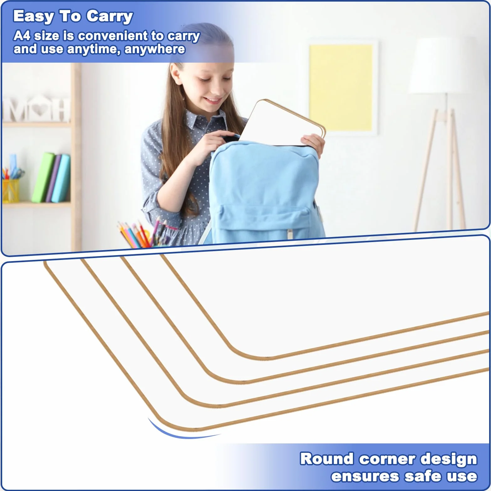 Set di 10 Lavagne Bianche Cancellabili a Secco A4 Doppia Faccia Portatili - con 10 Pennarelli e 10 Cancellini, per Ufficio, Studio e Uso Professionale (29.7x21 cm)