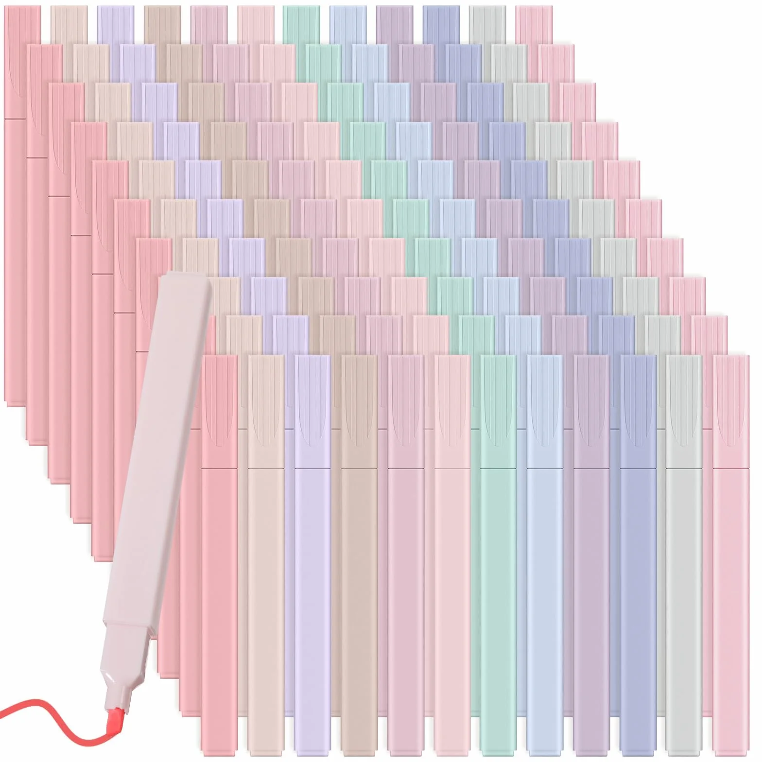 120 evidenziatori estetici, 12 colori pastello assortiti, senza sbavature, pennarelli a punta a scalpello, per diario, bibbia, studio, forniture per ufficio