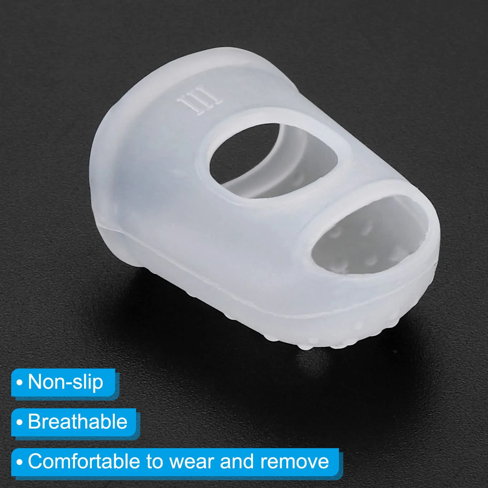 PATIKIL 0.85 Calci Gomma Dita Punte 30pz Silicone Pollice Polpastrelli Protezione Copritastiera Ditale per Chitarra Trasparente