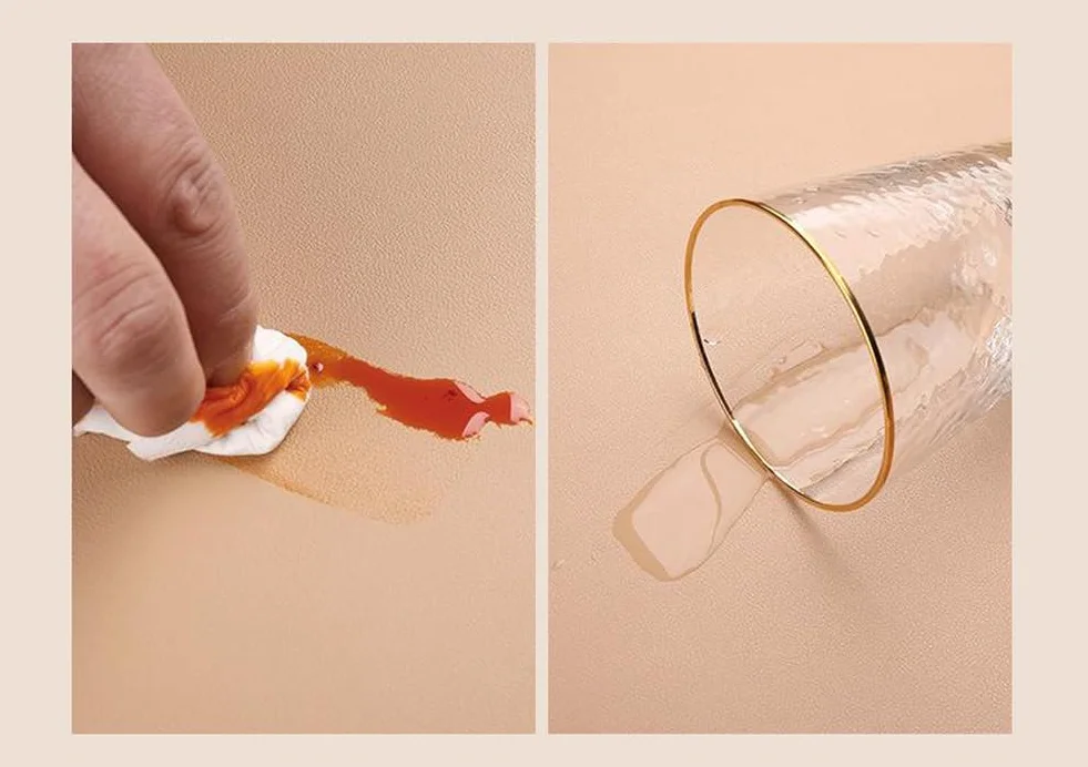 Tappetino da scrivania impermeabile in pelle ecologica in poliuretano, antiscivolo, per ufficio, casa, scuola, scrivania, grande tappetino per computer portatile, tappetino per mouse esteso (010,90 x