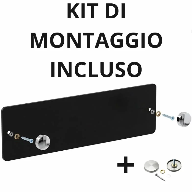 4 Fasce Battisedia Nere Acrilico 60x14 cm – Striscia Murale Antigraffio per Sedia, Salvaparete Nero Rigido 3 mm, Salvamuro Pareti per Sedie Sale D'Attesa, Uffici e Casa (4, 60x14)