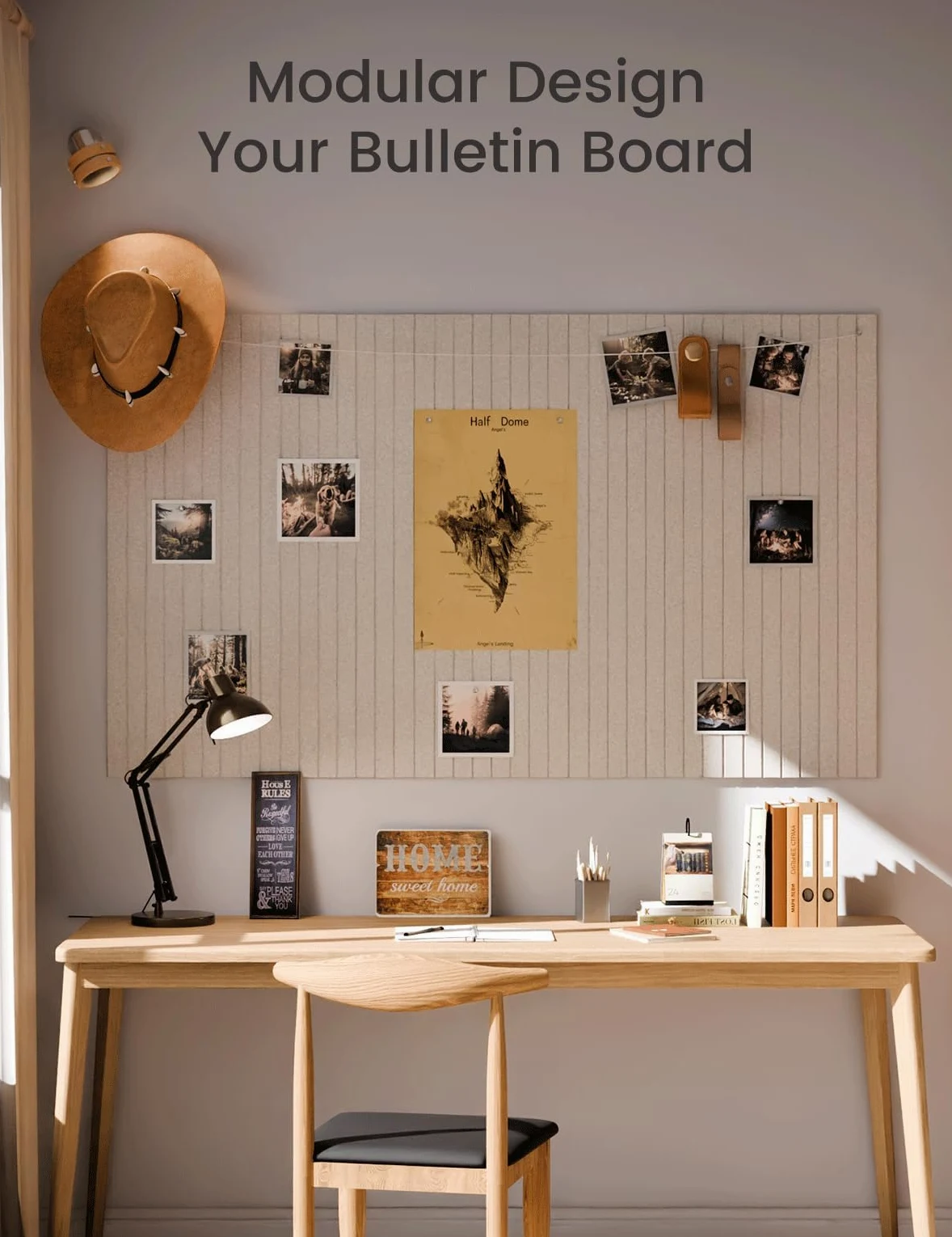 Grande lavagna in feltro per ufficio, 120 x 90 cm, set di 12 pannelli da parete in feltro con adesivo e puntine, quadro fotografico/memo/display per scuola, casa, cucina - Avena