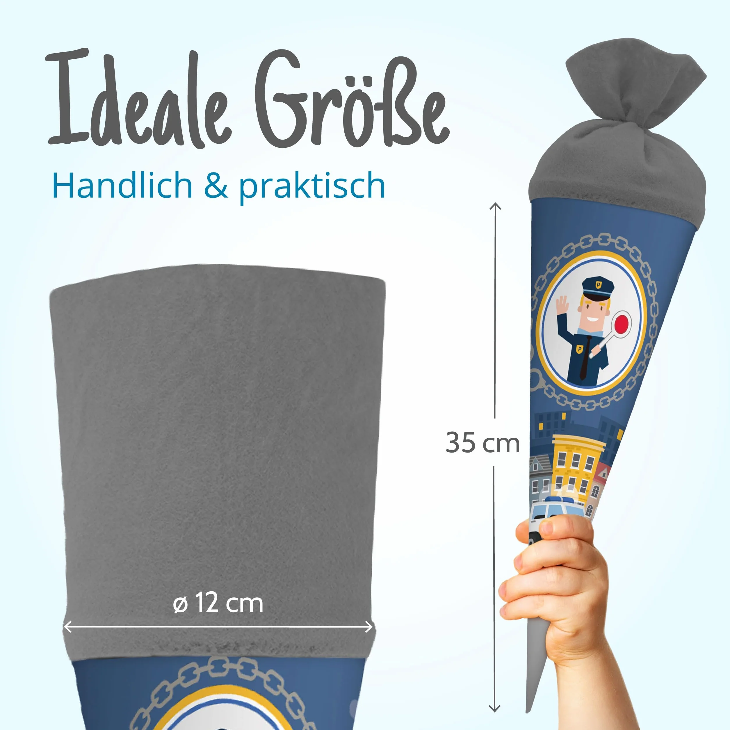 itenga Sacchetto regalo per bambini 35 cm polizia
