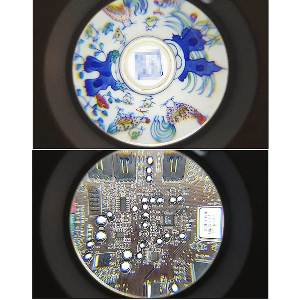 Lenti d'Ingrandimento in Vetro HD con Luce a LED in Vetro da Tavolo in Vetro Bianco 10X Lampada da scrivania per Riparazione di telefoni cellulari da Lettura PE
