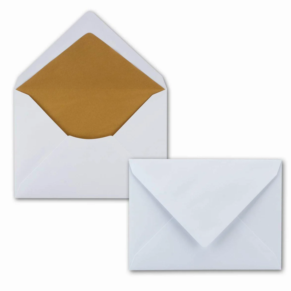1000 buste in oro bianco – Buste per lettere in formato DIN C5 con superficie opaca e imbottitura di alta qualità – Buste postali indeformabili per Natale e occasioni festive – senza finestra