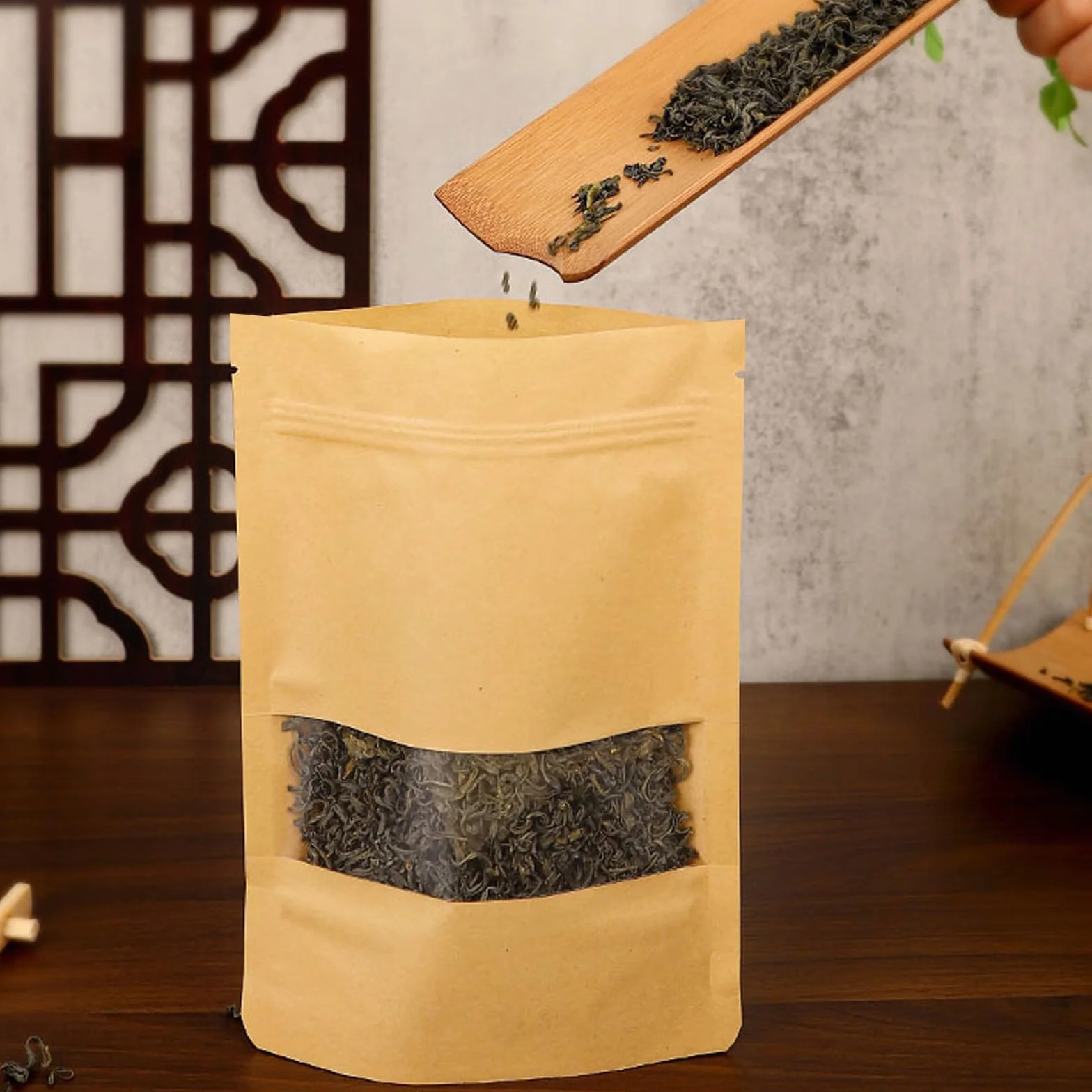 Buste Piccole Marroni 7x9cm con Finestra Trasparente per Monete - 100 Pezzi