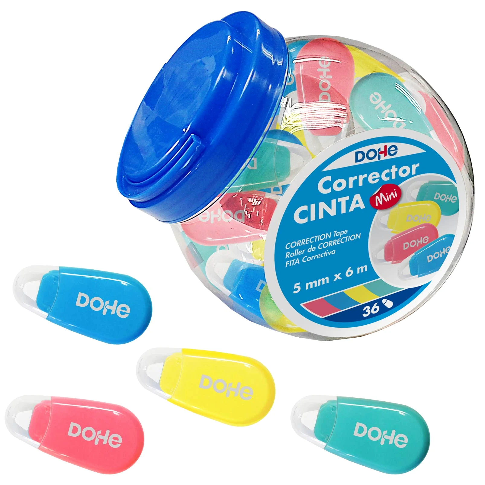 Confezione di mini correttori a nastro (36 unità).