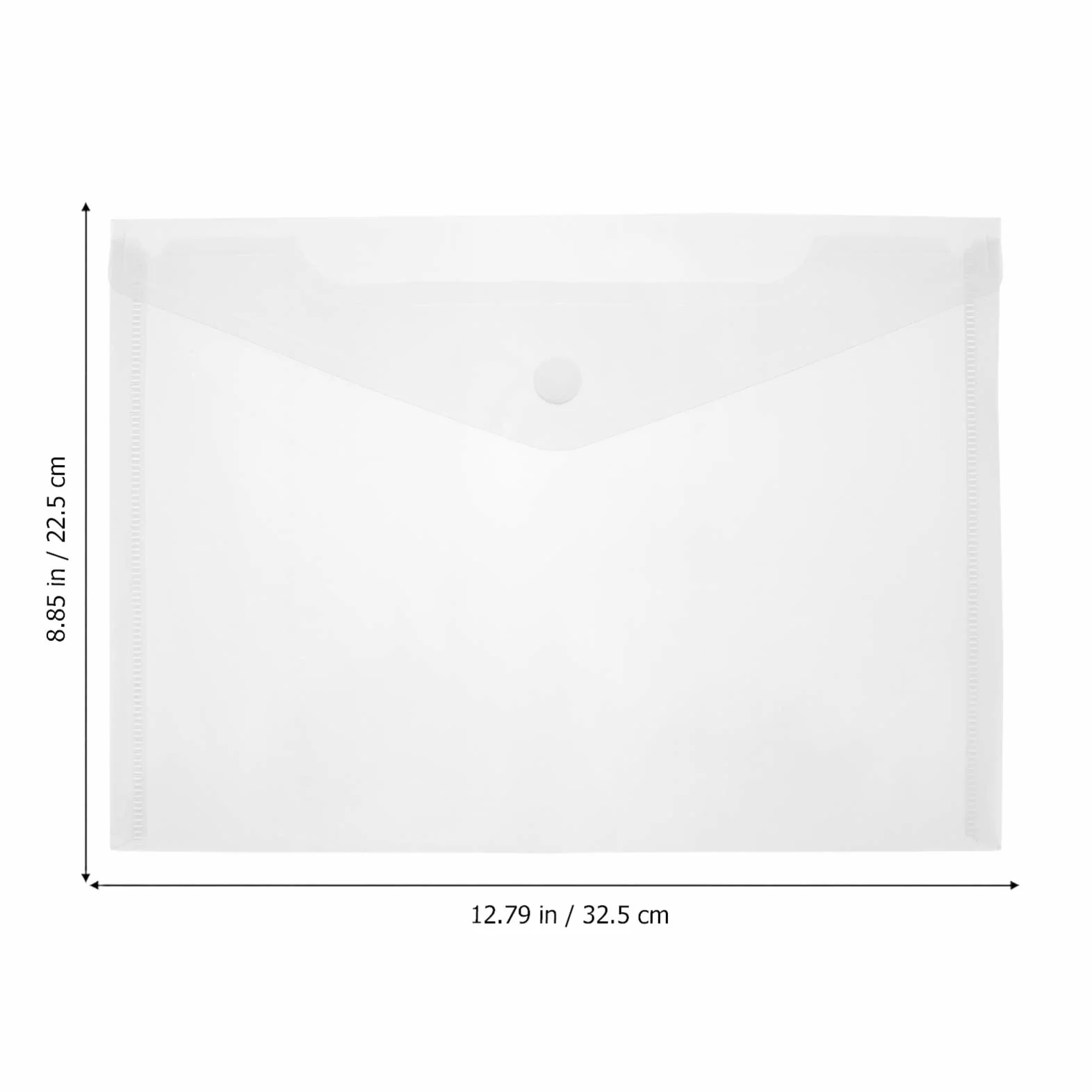40Pcs Buste di Plastica Sacchetti di File di Cartelle di File con Bottone a Pressione A4 Dimensione Chiaro Documento per I Documenti