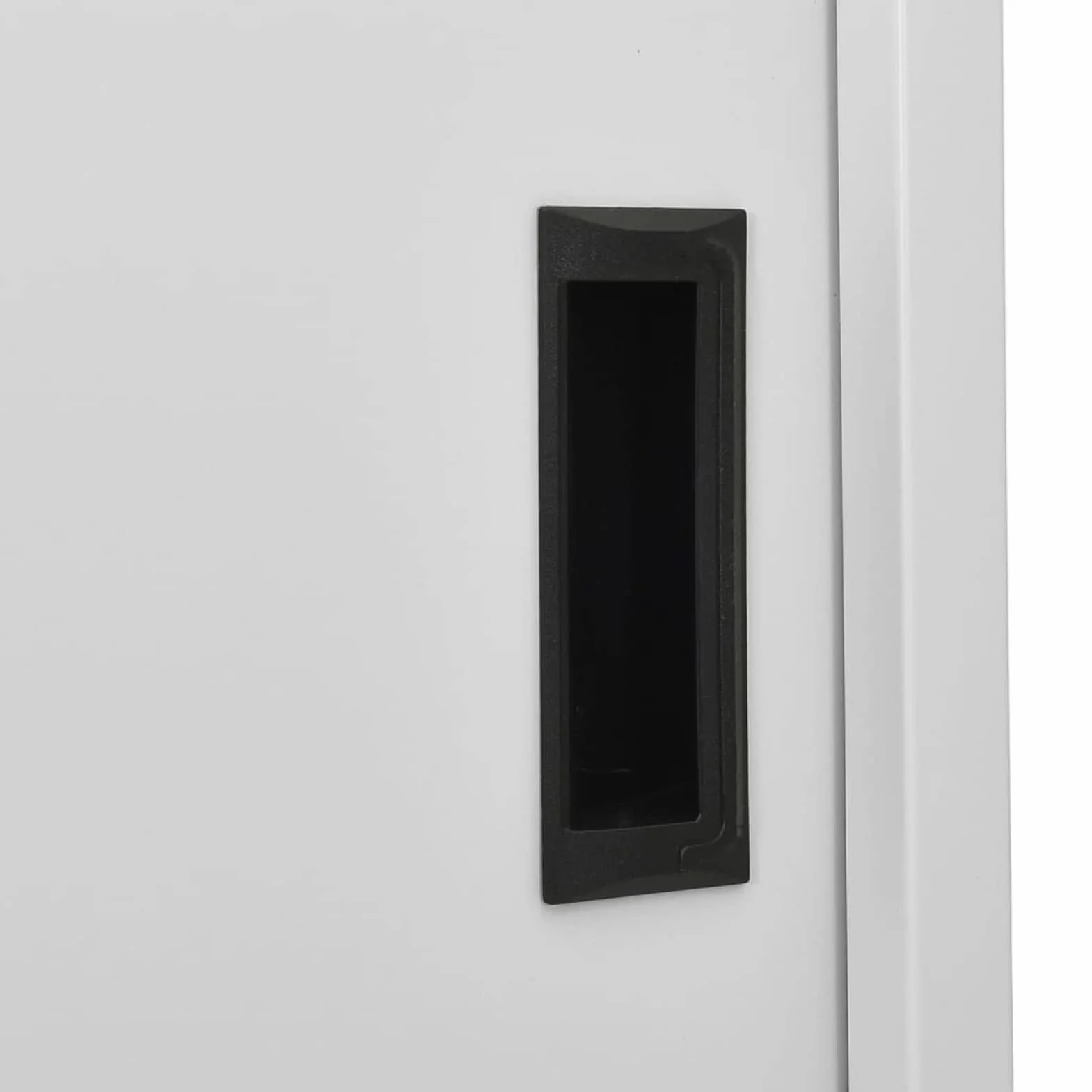 Gecheer Armadio con Anta Scorrevole Grigio Chiaro 90x40x180 cm Acciaio