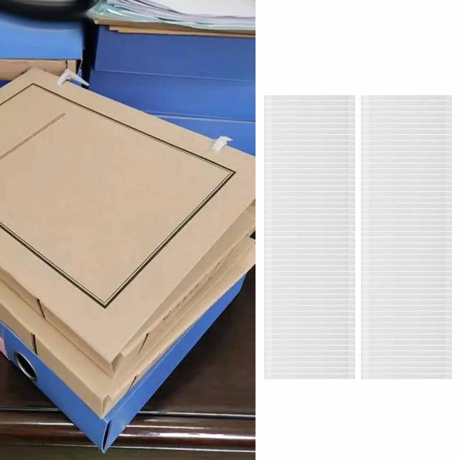 2 set di strisce di colla termica, 10 mm di larghezza, per rilegatura, per documenti, album, libri di testo, 100 pezzi, 28,5 x 1 cm