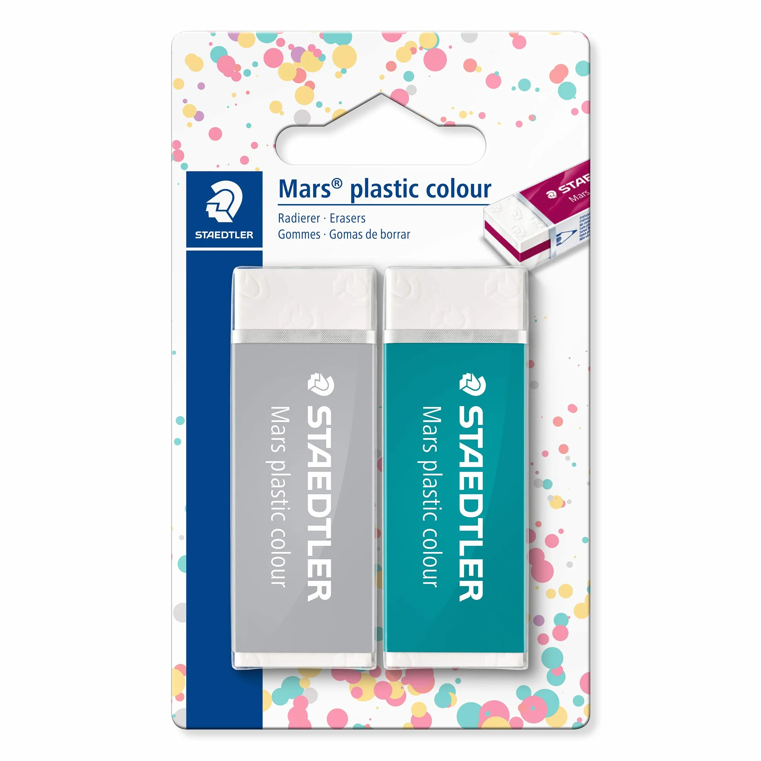 STAEDTLER Mars Plastic Colour Sandwich Eraser Blistercard 2 sztuki
