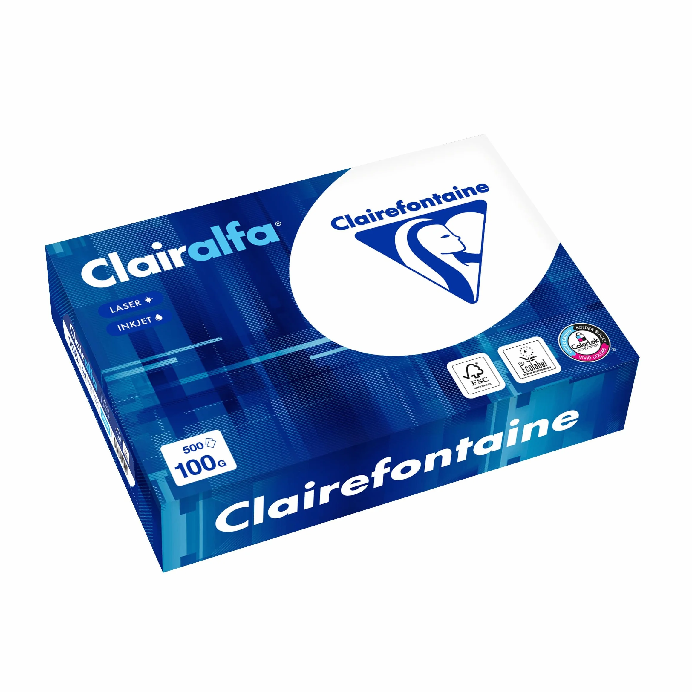 Clairefontaine Clairalfa 1950C 2000 fogli di carta bianca formato A4, 100 g al m2, confezione con 4 risme da 500 fogli, colore: bianco (171 CIE)