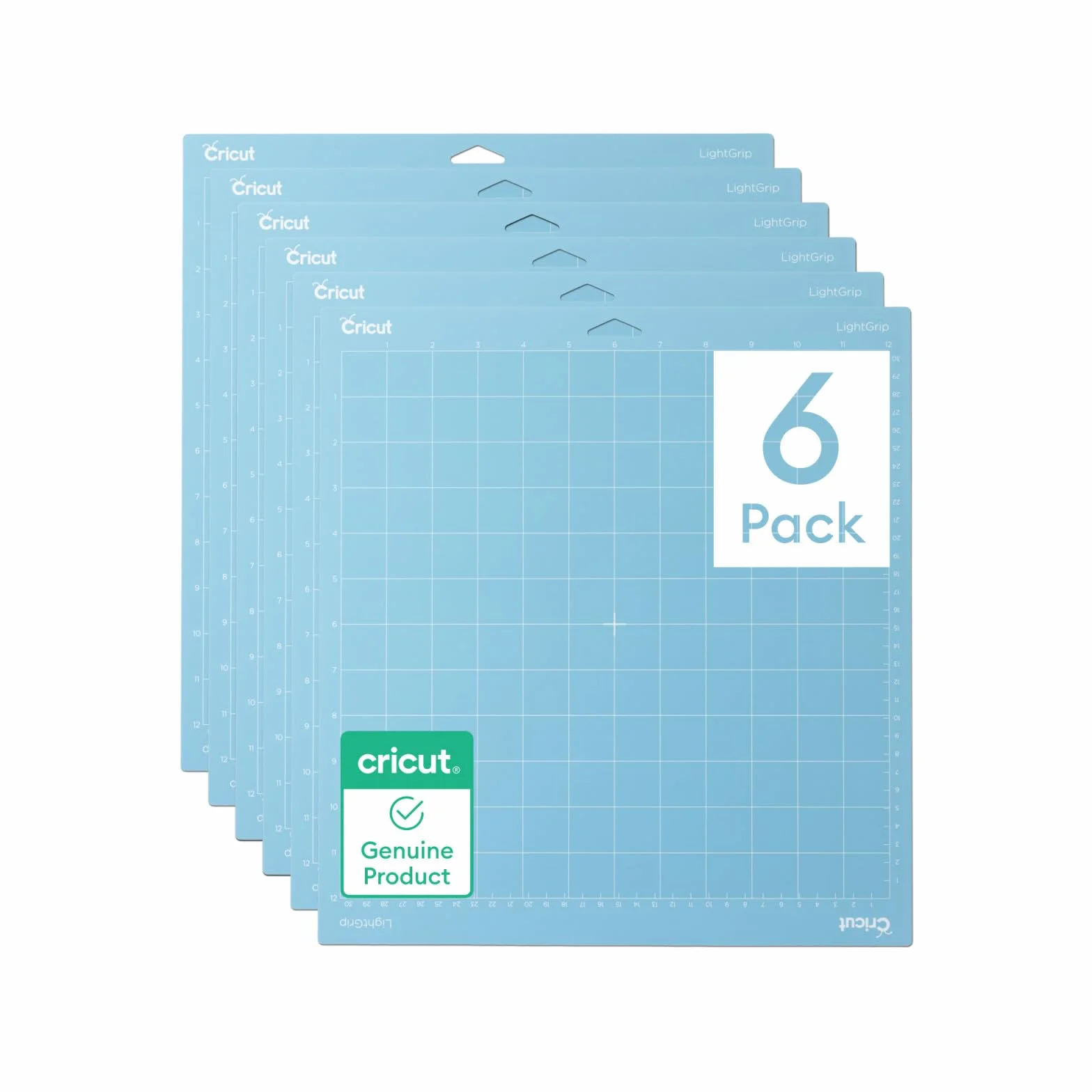 Cricut LightGrip Tappetino 30,5 x 30,5 cm, confezione da 6