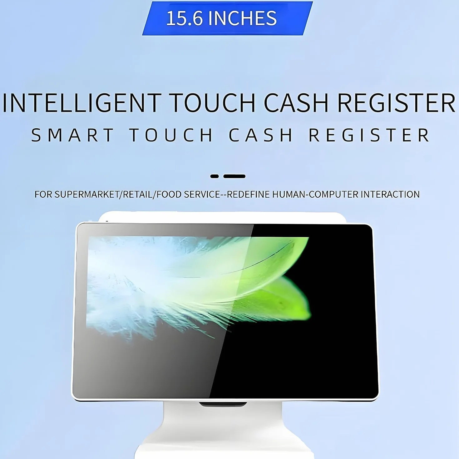 Sistemas POS per PC con Touch Screen da 15,6 Pollici per Piccole Imprese, sistemas POS con registratore di Cassa Touch Screen Intelligente Tutto in Uno SingleScreen