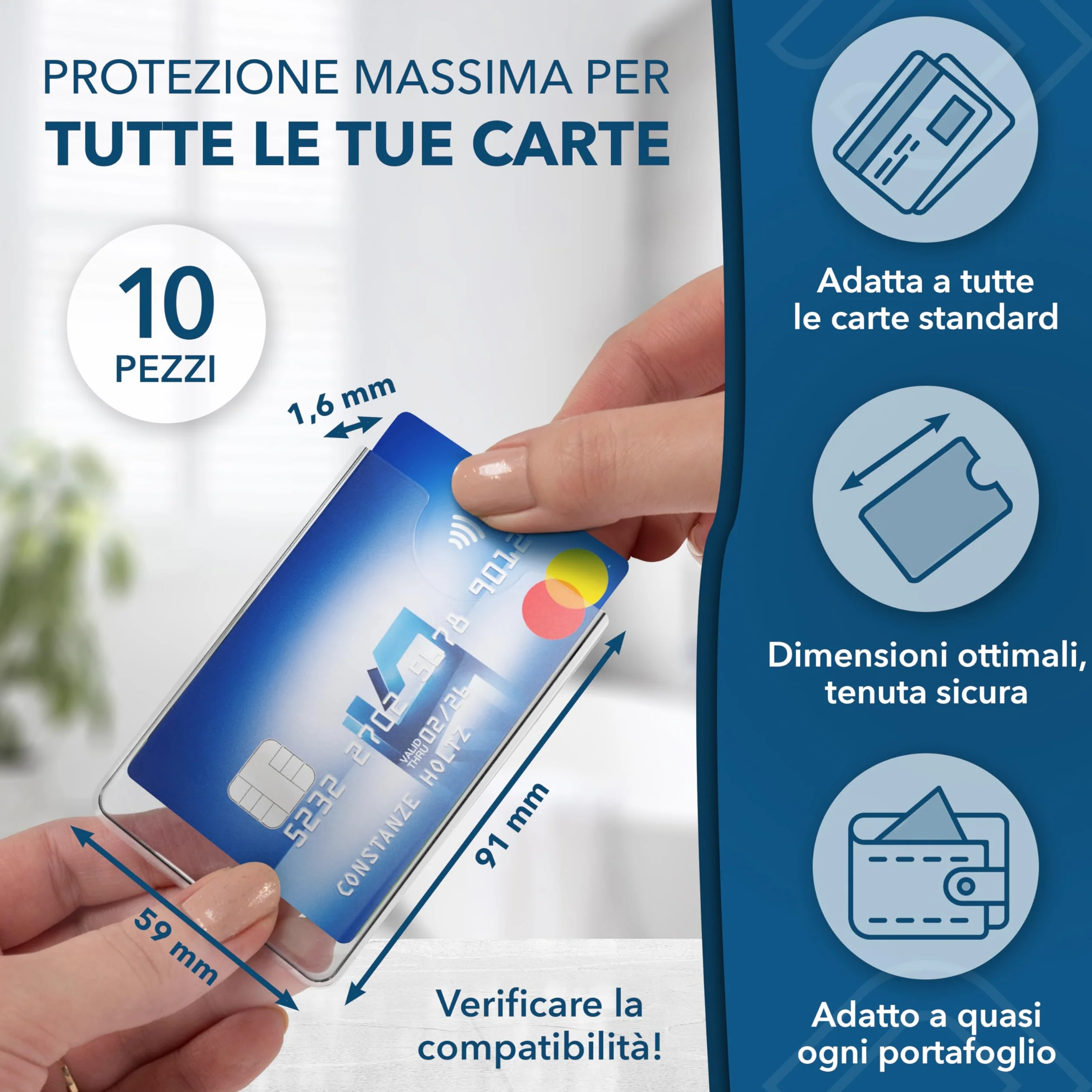BE-HOLD Portfel Trasparente Classico M