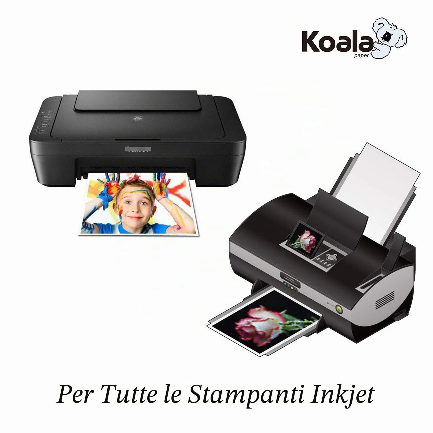 KOALA Carta Fotografica Opaca A4 140 g/m² 100 Fogli per Stampante a Getto d'Inchiostro