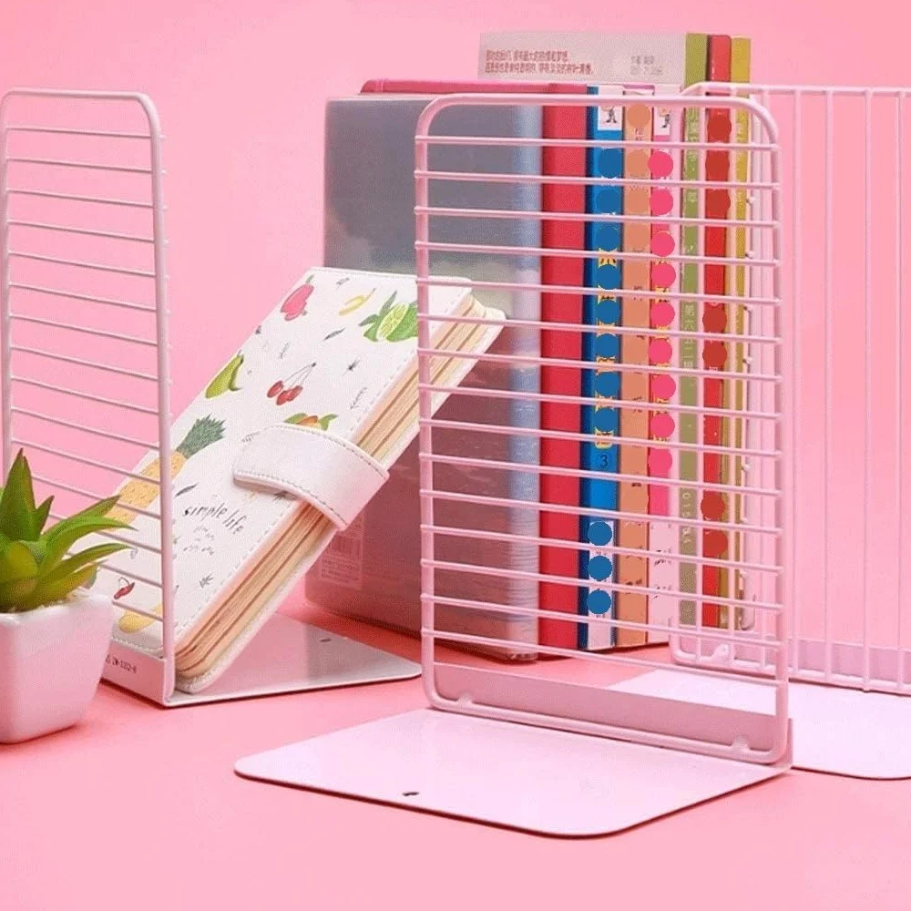 Reggi Libri, Fermalibri Fermalibri eleganti da 4 pezzi decorativi semplici e leggeri Libri tenere rosa Ufficio Casa Scrivania