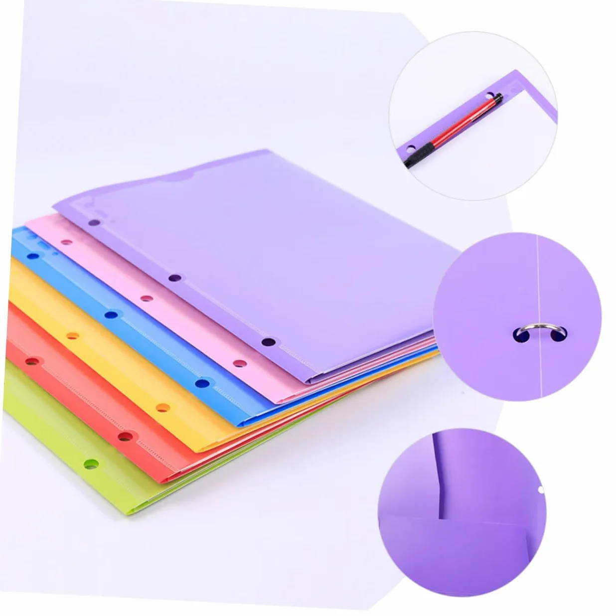 Cartelle Portadocumenti A4 a Doppia Tasca Pp 6 Pezzi | Design a Doppia Fessura, per Menu e Fogli D'ufficio, per Smistare e Conservare Documenti Colore Casuale