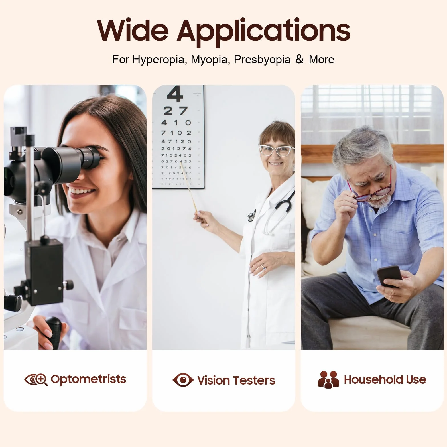 Set di 266 lenti di prova, in metallo, optometry, ottiche, lenti ottiche, con bordo in metallo, per ottometristi e uso domestico per esaminare ipermetropia, miopia, presbiopia, 57 × 36 × 9,5 cm