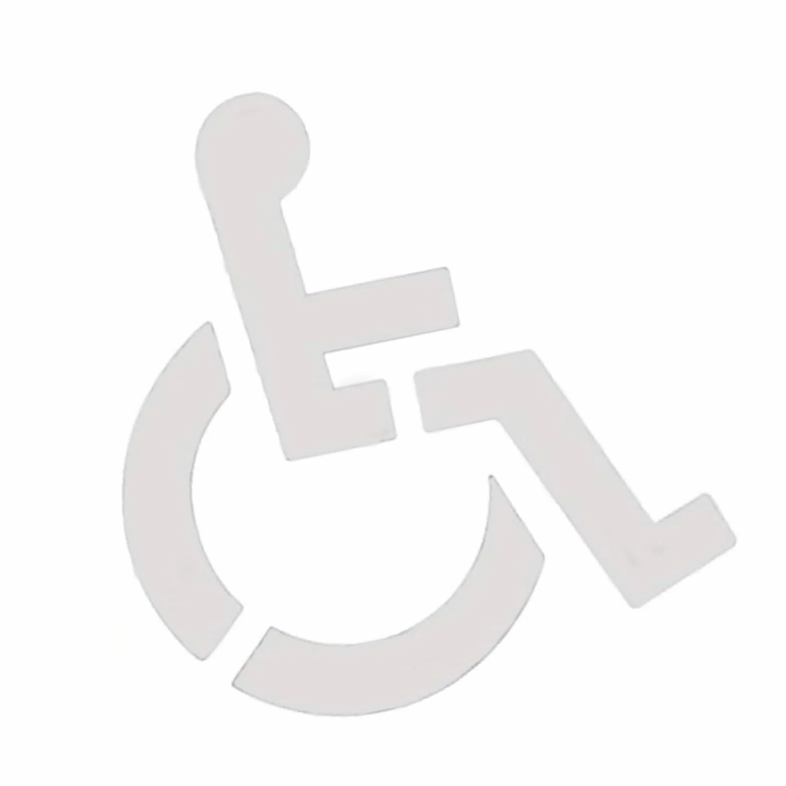 Stencil in silicone per handicap parcheggio, 91 x 83 cm, riutilizzabile, resistente alle intemperie