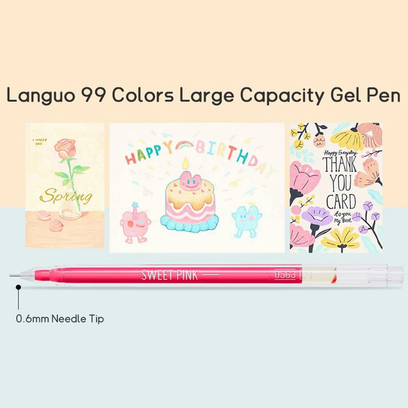 Generico Penne Gel Punta Fine a Rapida Asciugatura, Scrittura Scorrevole | Pennarelli Gel Colorati per Disegno, Scrapbooking, Diario, Biglietti d'Auguri, Attività Scolastiche e Ufficio per Bambini e