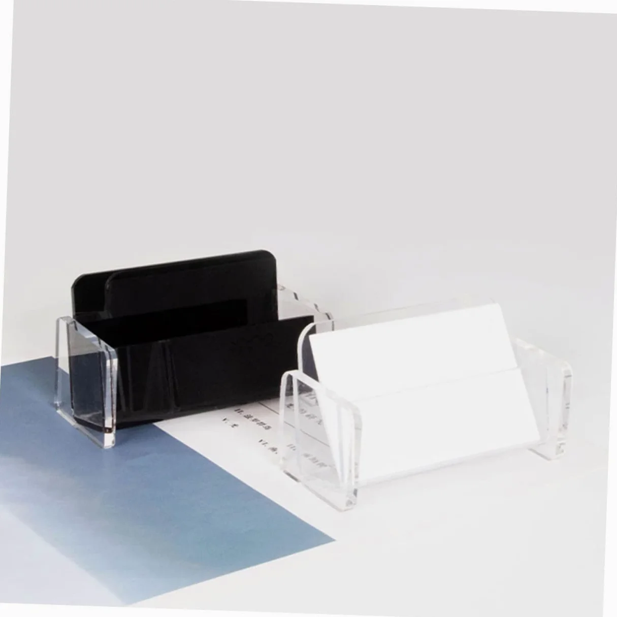 Operitacx 6pezzi Trasparenti Organizer Per Biglietti Visita Acrilico Per Scrivania Design e Adatto Per e