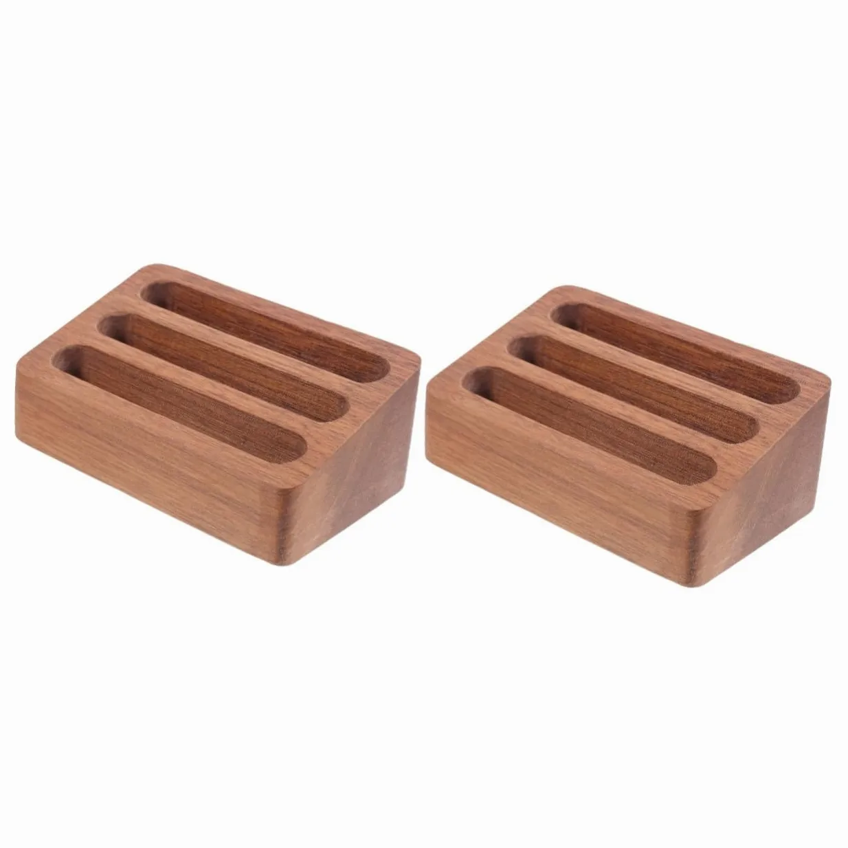 Lurrose 2 Pezzi Porta Biglietti Da Visita in Legno Porta Biglietti Da Visita Accessorio Da Scrivania Organizza Biglietti Elegante Arredamento Per Ufficio