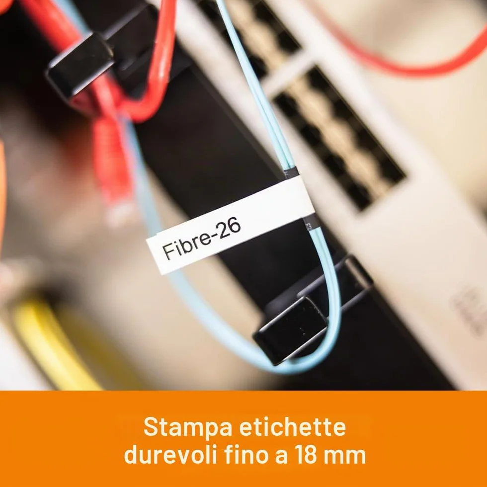Brother PT-E310BTVP Etichettatrice Palmare Professionale Tastiera QWERTY Display LCD Nastri TZE 18 mm Valigetta Alimentatore