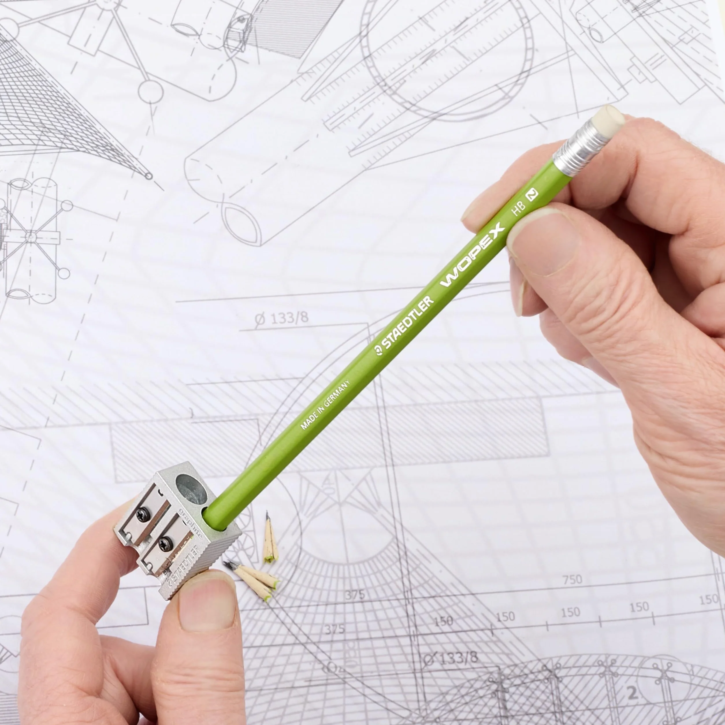 STAEDTLER classico temperino in metallo a due fori 510 20 BK2