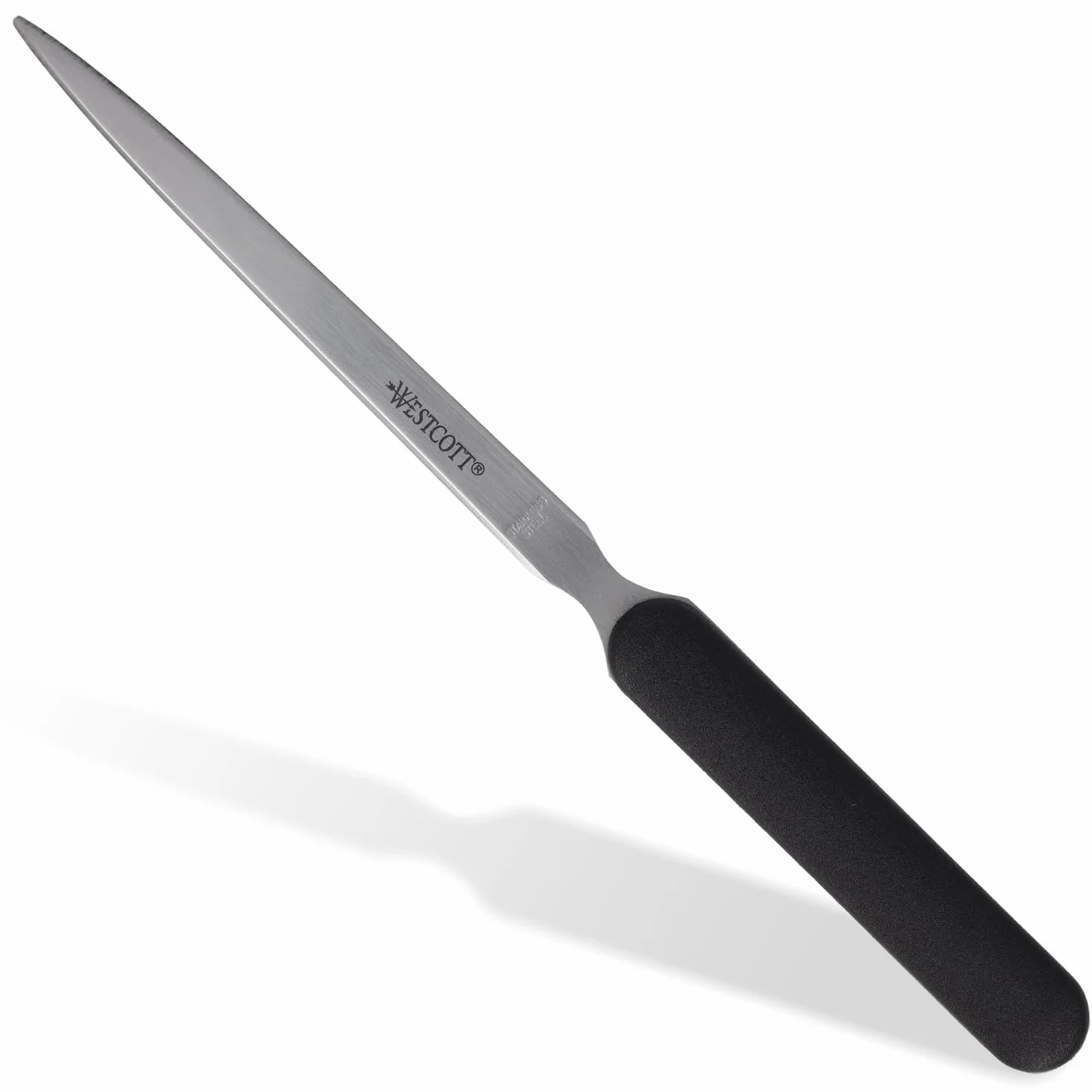 Westcott Tagliacarte con lama in acciaio inossidabile e impugnatura ergonomica in plastica nera