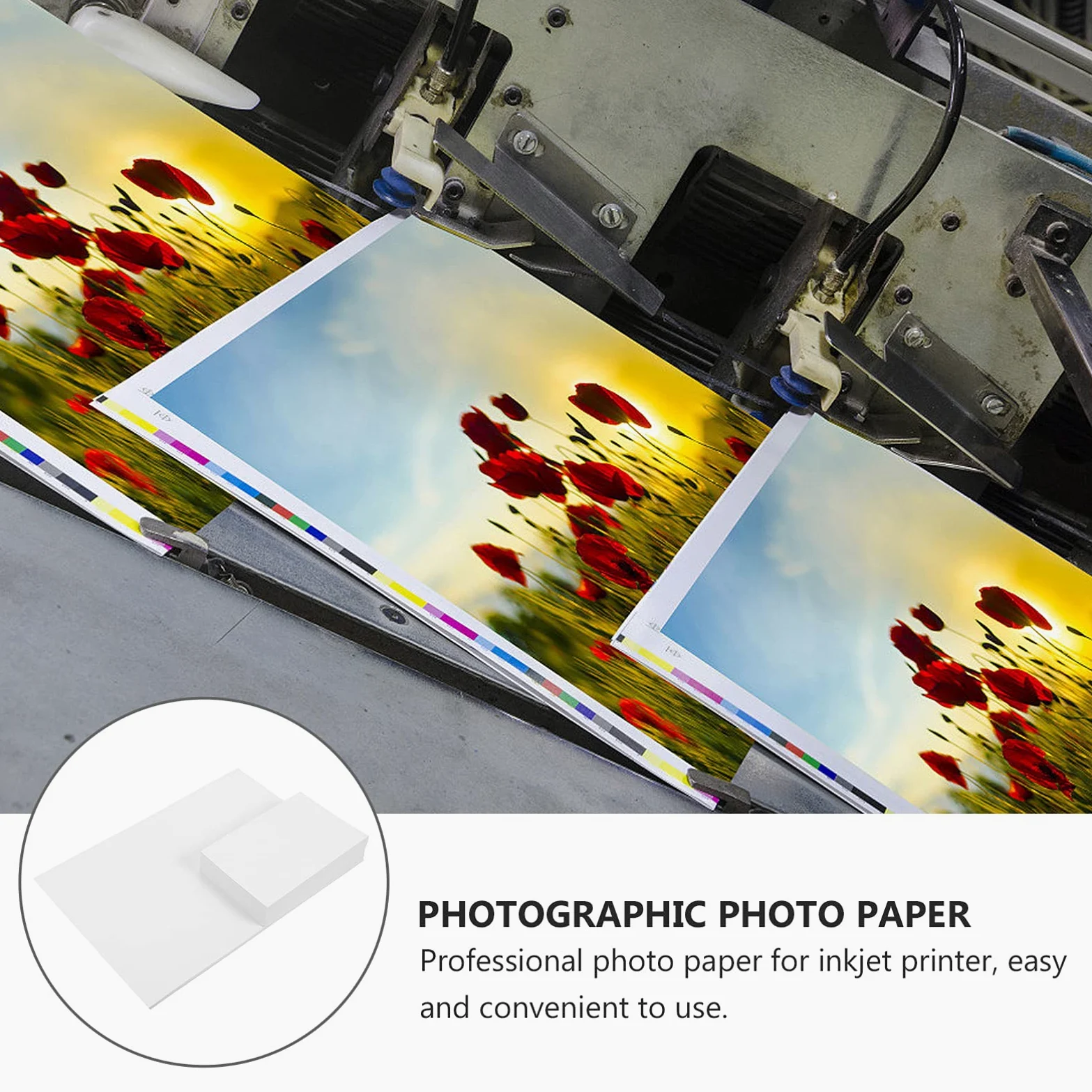 120 Pezzi Carta Fotografica Lucida Bianco per Stampante Inkjet | Rivestimento, Forte Assorbimento Dell'inchiostro, Fogli da 230 Grammi, per Stampe Nitide