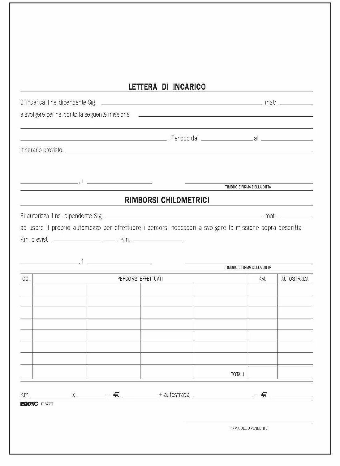 EDIPRO - E5778 - Busta nota spese f.to 25x18 conf. da pezzi 100