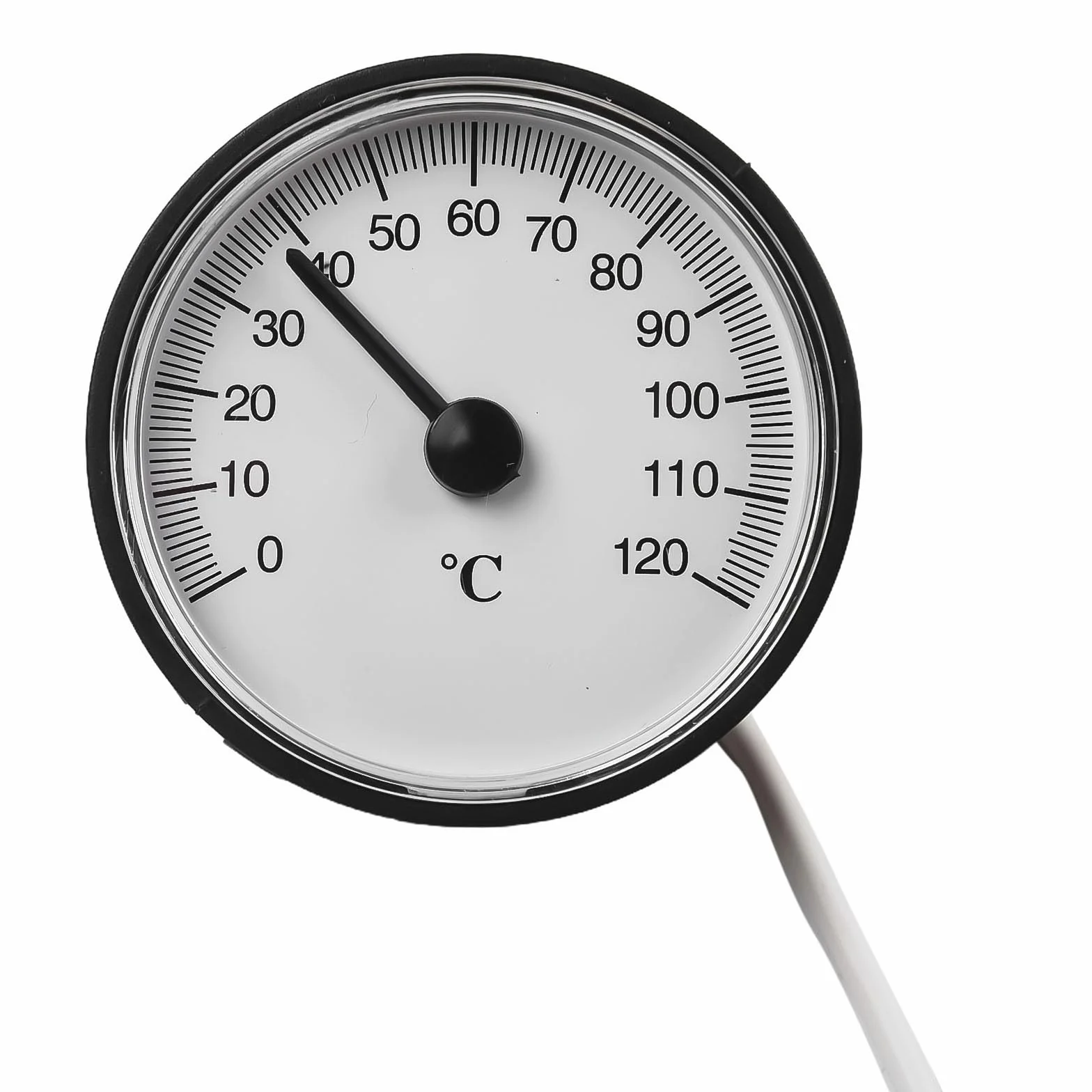 Termometro meccanico dell'acqua con tubo capillare 144 cm, sonda in ottone, quadrante 0-120°C per acquario piscina spa