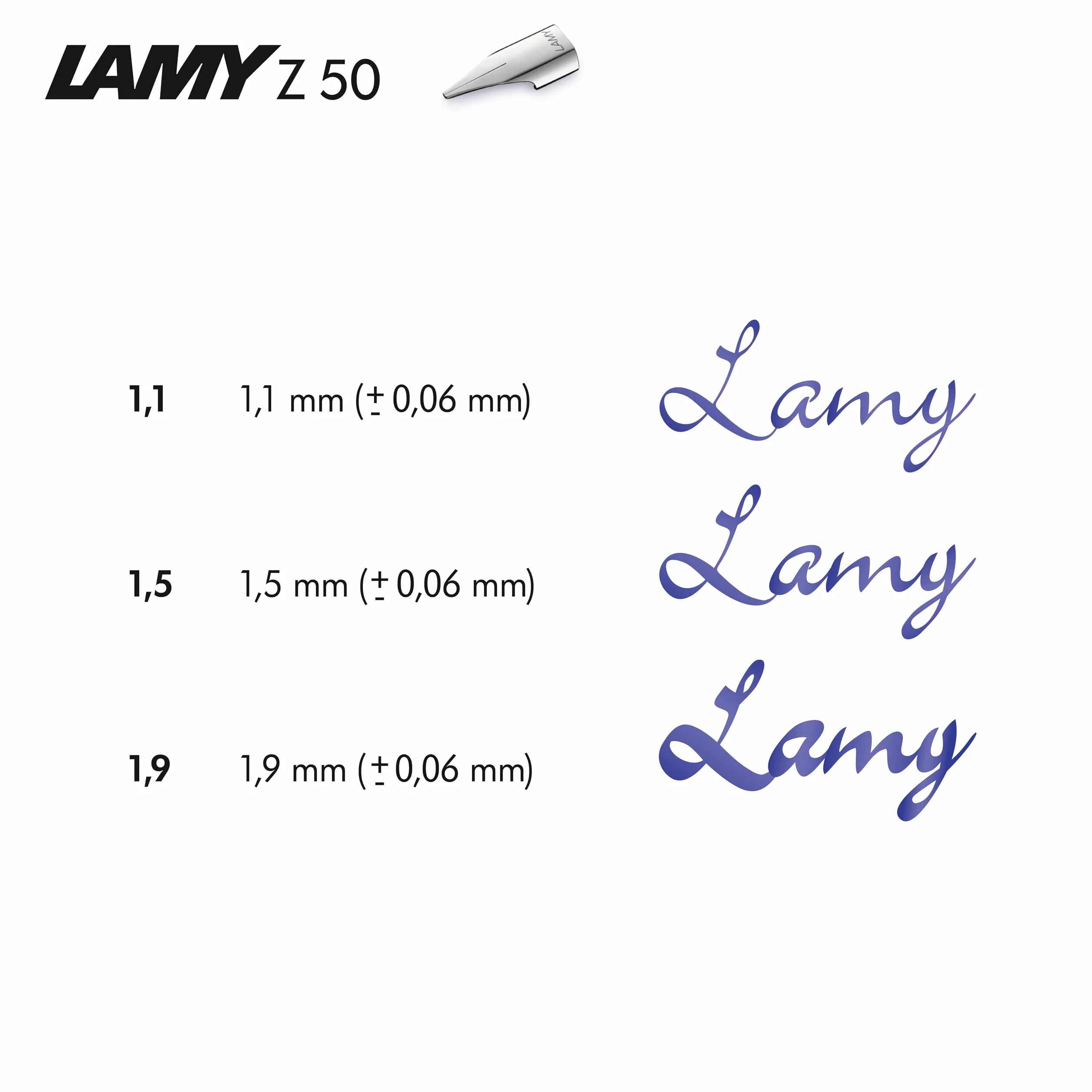 Lamy Z50 Pennino per penna stilografica tratto fine
